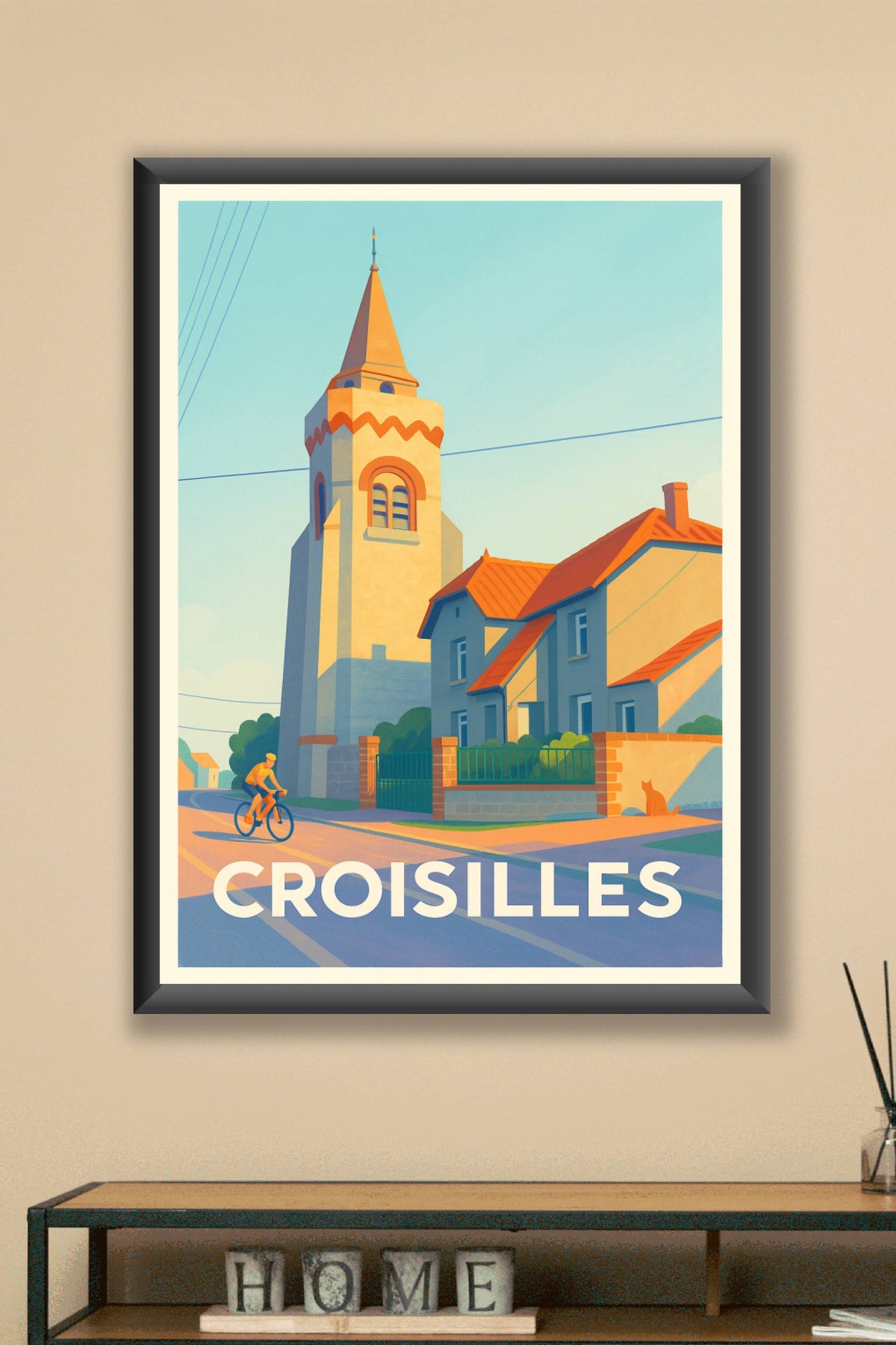 Affiche Croisilles — Sérénité au cœur du village · poster d'art de Croisilles