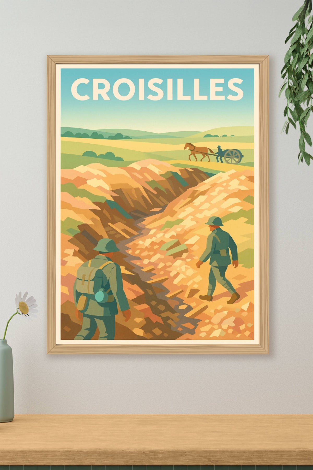 Affiche Croisilles — Mémoire et paysages de la Grande Guerre · poster d'art de Croisilles