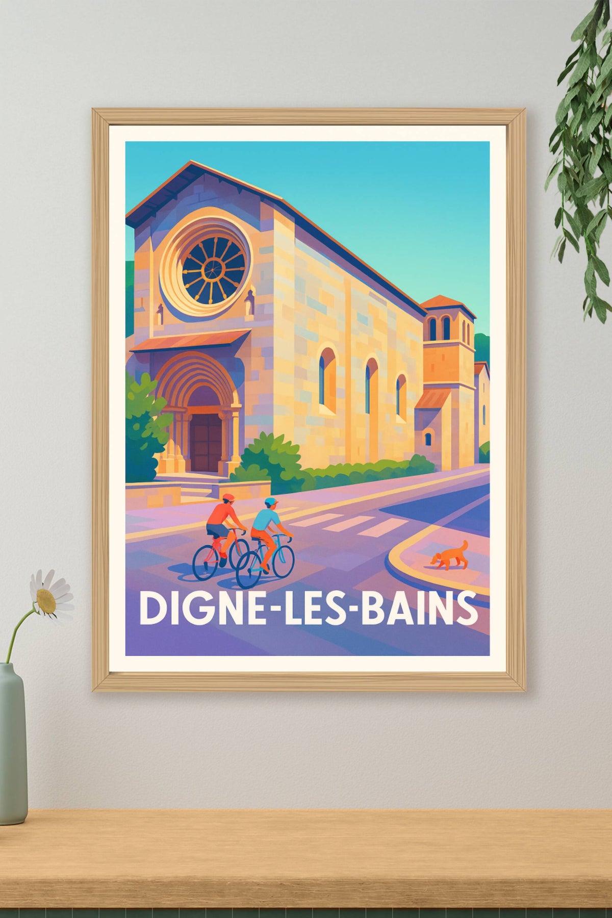 Affiche Digne-les-Bains — Découvrez la douceur de vivre provençale · poster d'art de Digne-les-Bains