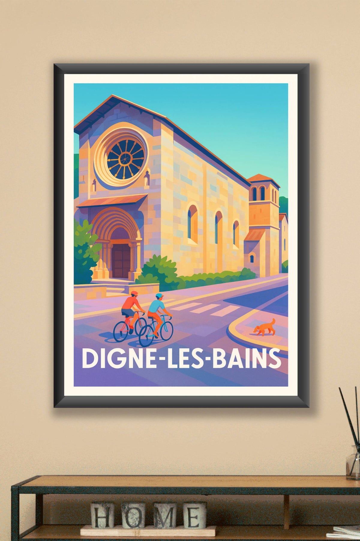 Affiche Digne-les-Bains — Découvrez la douceur de vivre provençale · poster d'art de Digne-les-Bains