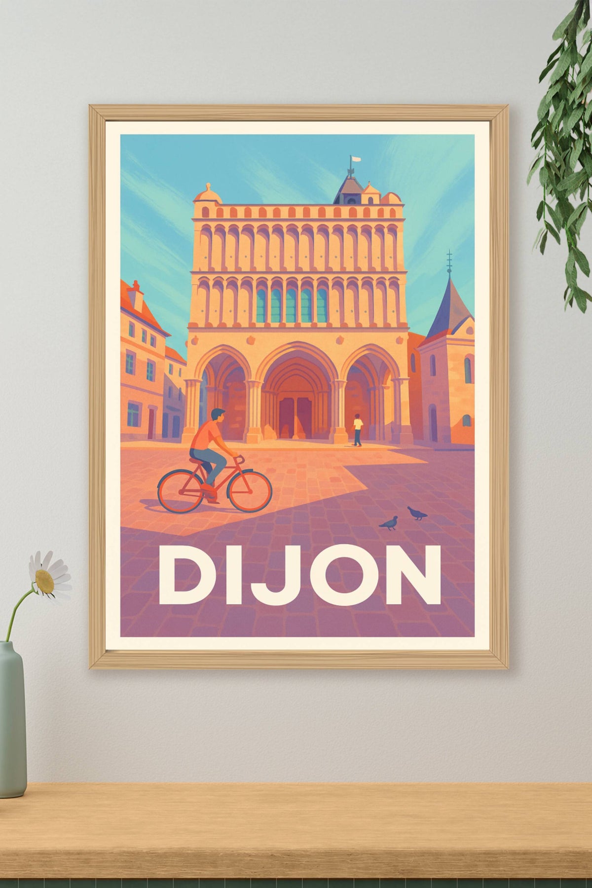 Affiche Dijon — Charme historique et douceur de vivre · poster d'art de Dijon