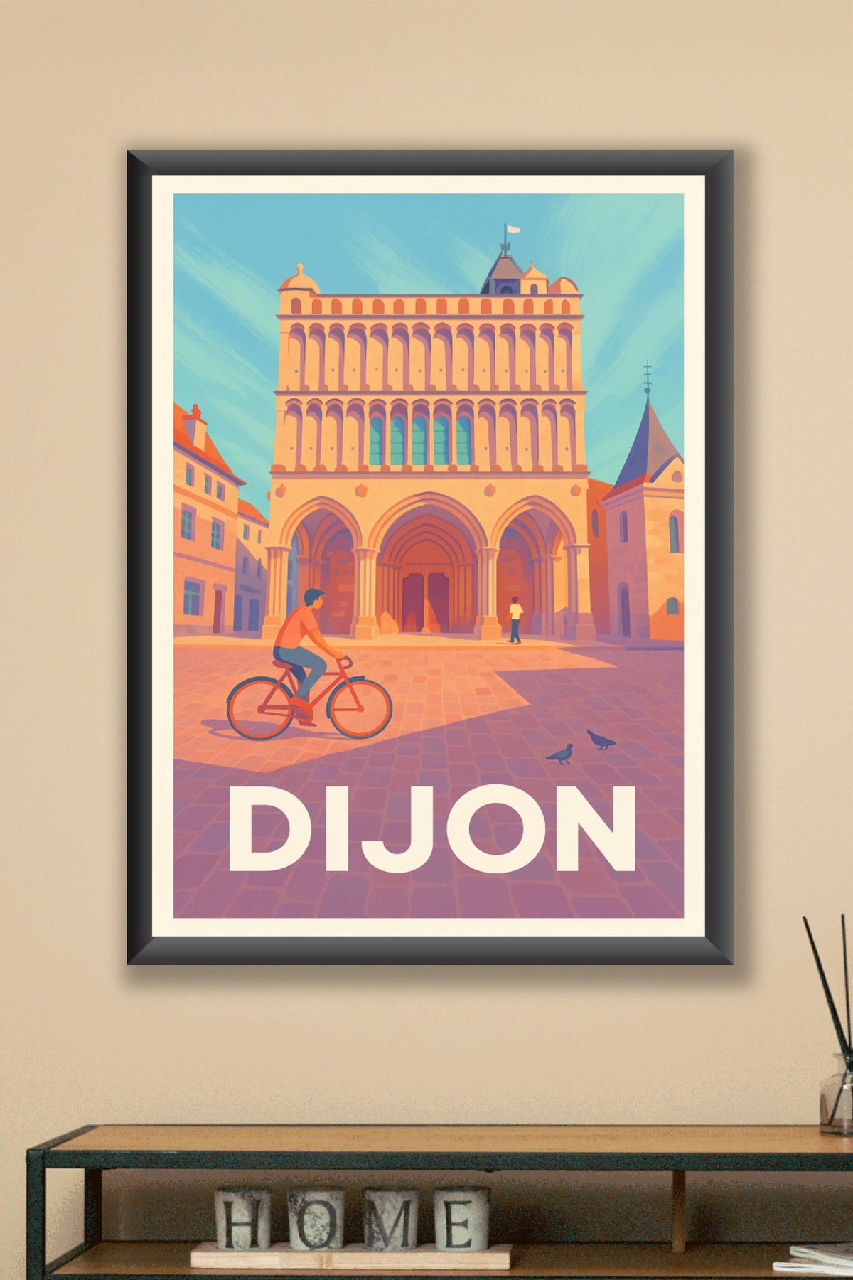 Affiche Dijon — Charme historique et douceur de vivre · poster d'art de Dijon