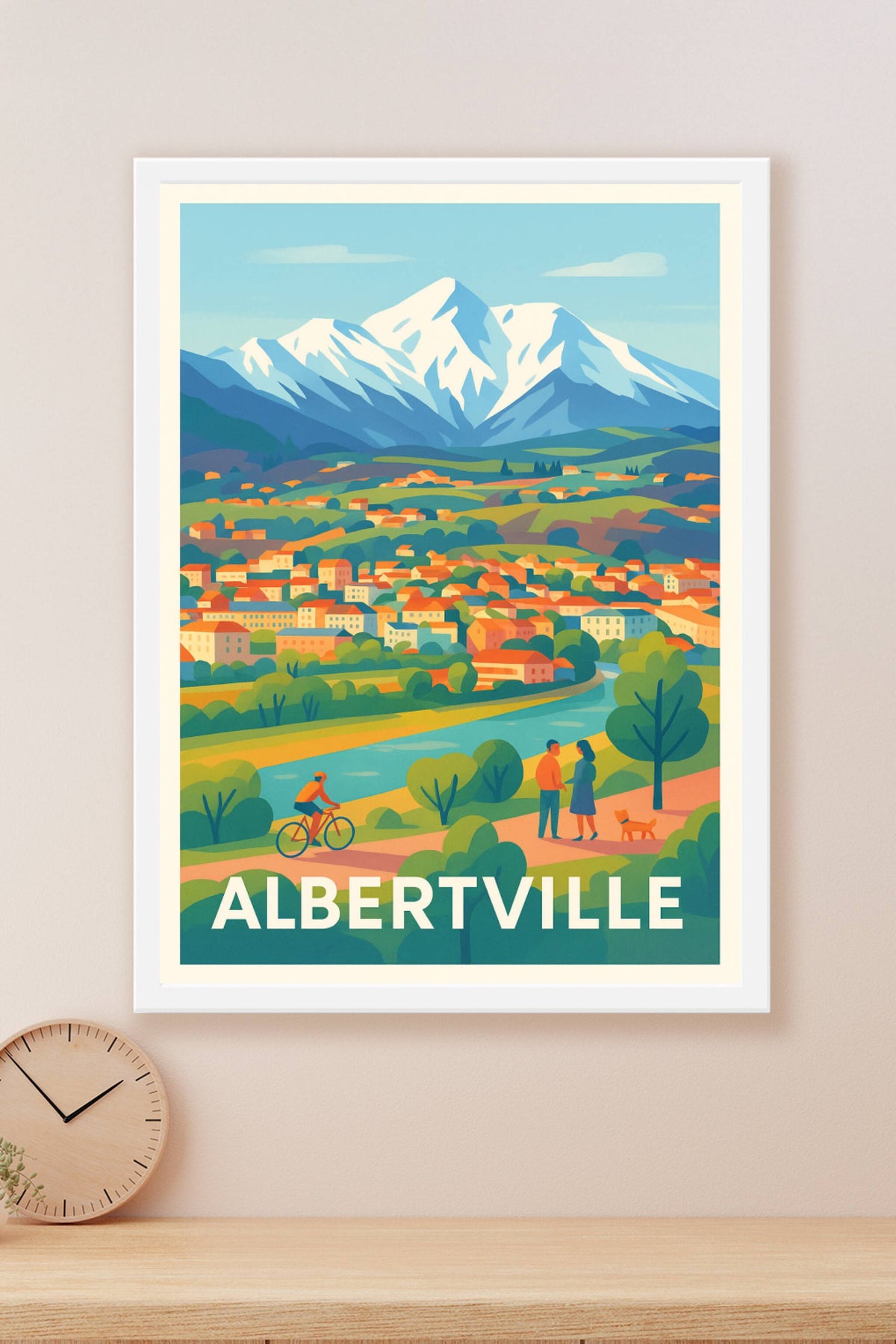 Affiche Albertville — Charme nature et montagnes majestueuses · poster d'art de Albertville