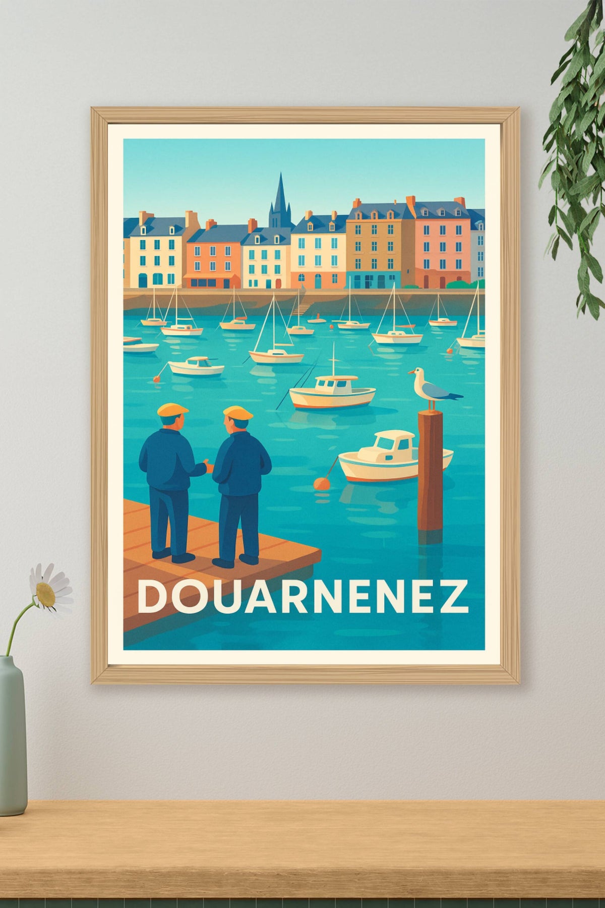 Affiche Douarnenez — Charme et Sérénité du Port Breton · poster d'art de Douarnenez