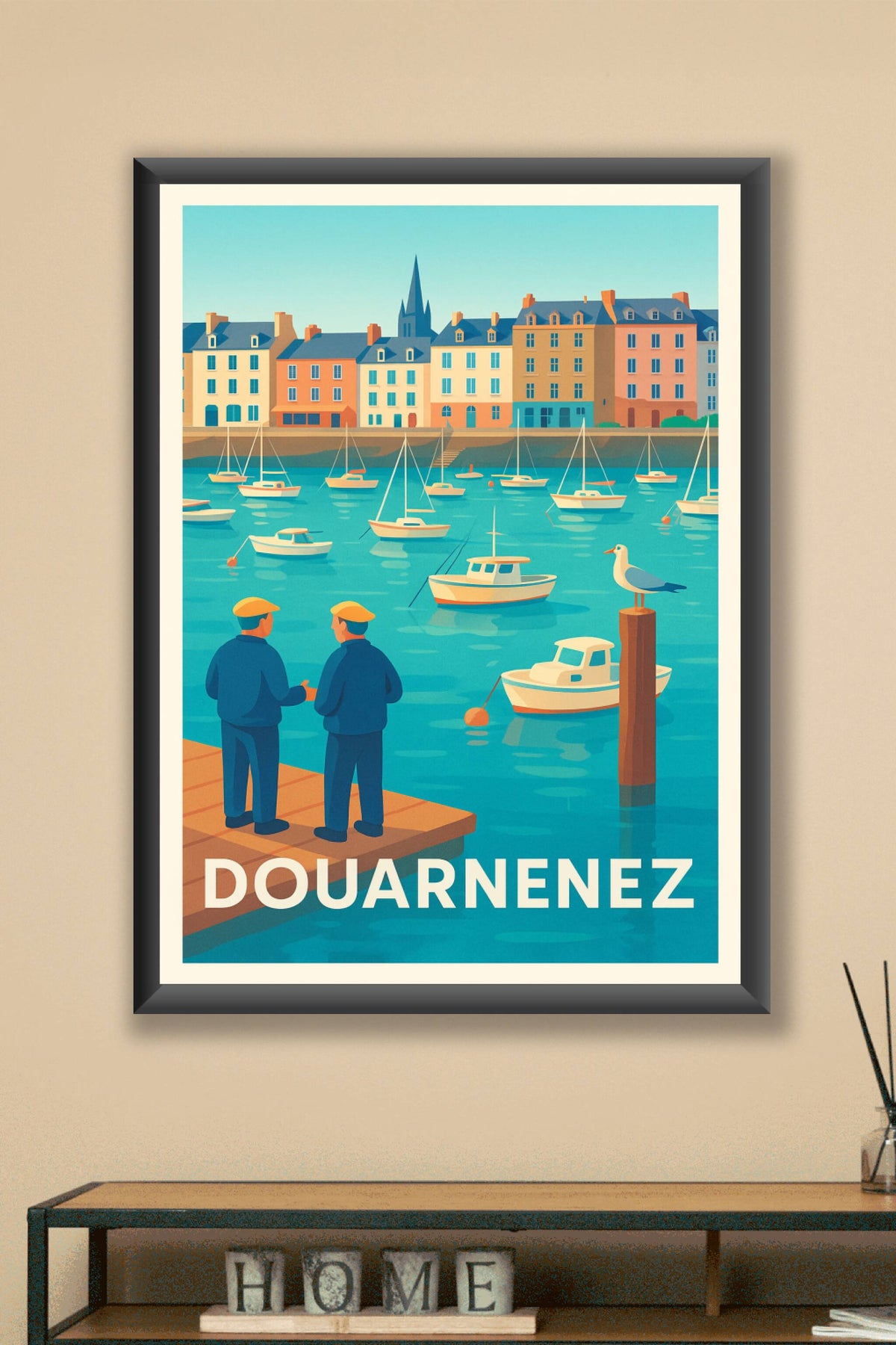 Affiche Douarnenez — Charme et Sérénité du Port Breton · poster d'art de Douarnenez