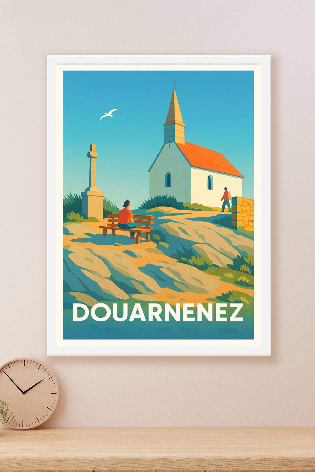 Affiche Douarnenez — Escapade paisible en Bretagne · poster d'art de Douarnenez