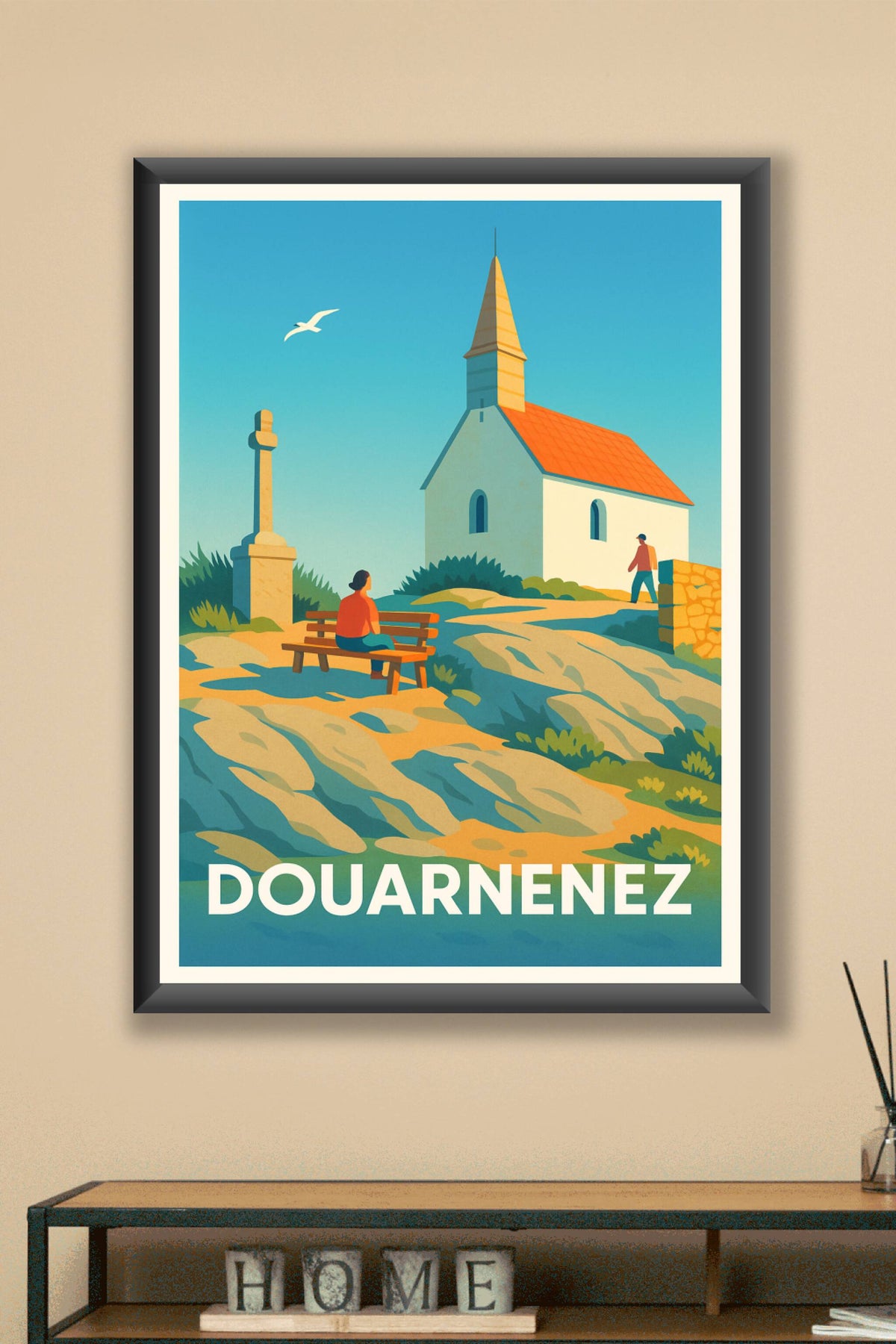 Affiche Douarnenez — Escapade paisible en Bretagne · poster d'art de Douarnenez