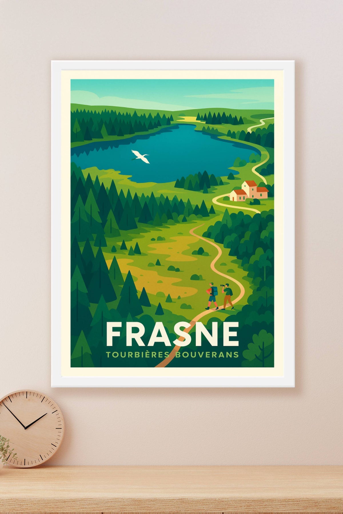 Affiche Frasne — Évasion naturelle entre tourbières et forêts · poster d'art de Frasne