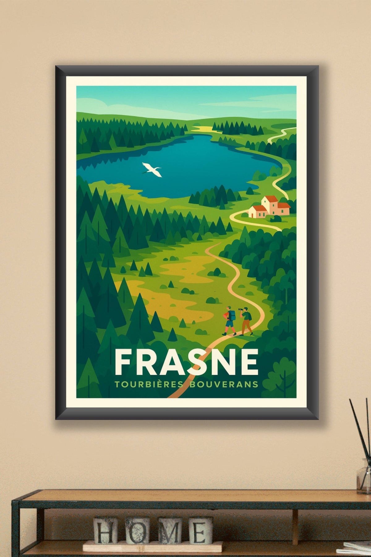 Affiche Frasne — Évasion naturelle entre tourbières et forêts · poster d'art de Frasne