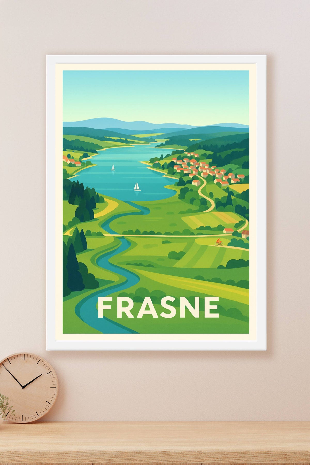 Affiche Frasne — Escapade bucolique au cœur du Doubs · poster d'art de Frasne