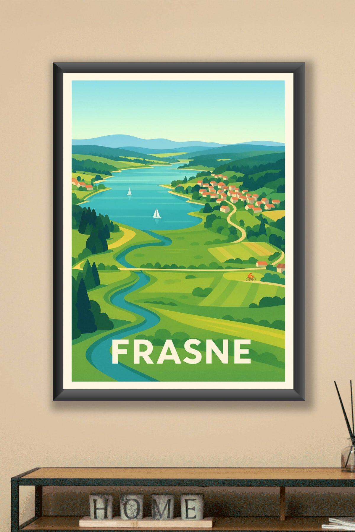 Affiche Frasne — Escapade bucolique au cœur du Doubs · poster d'art de Frasne