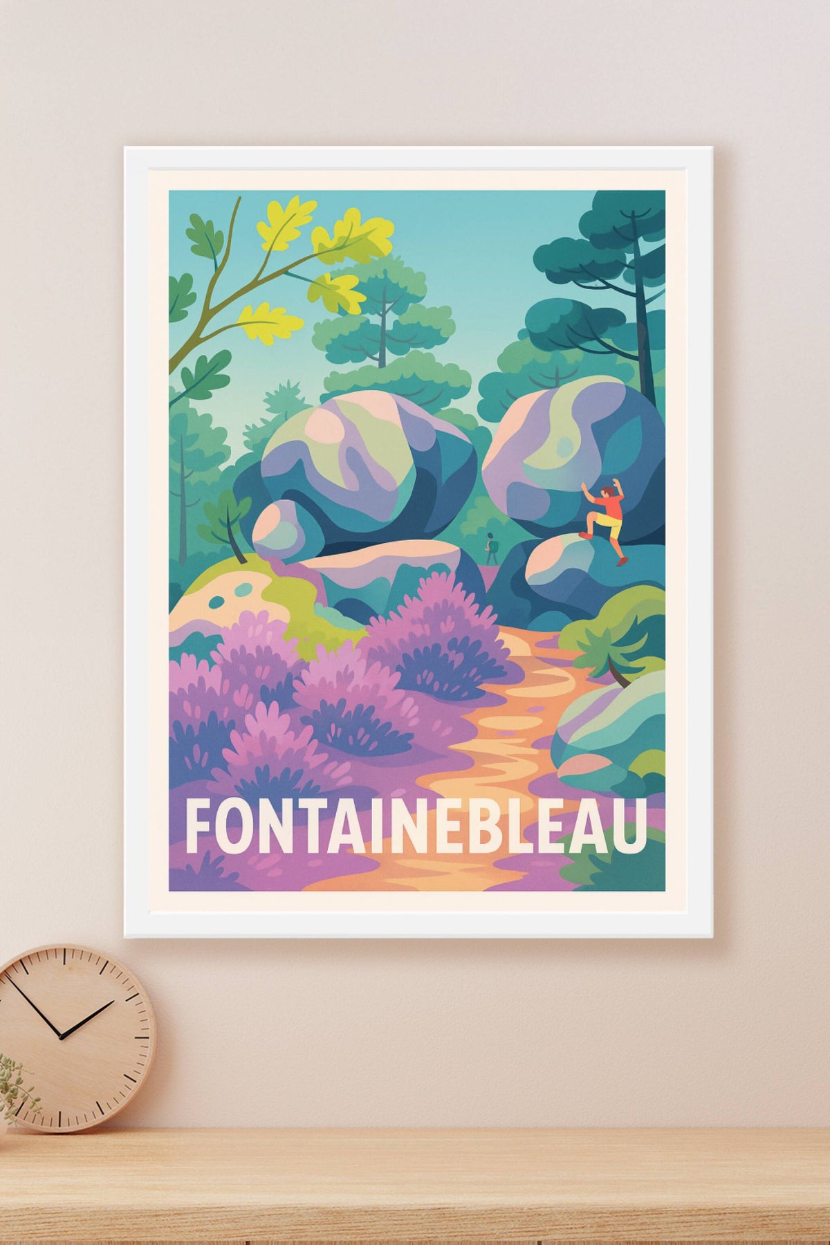 Affiche Fontainebleau — Nature et Aventure au Cœur de la Forêt · poster d'art de Fontainebleau