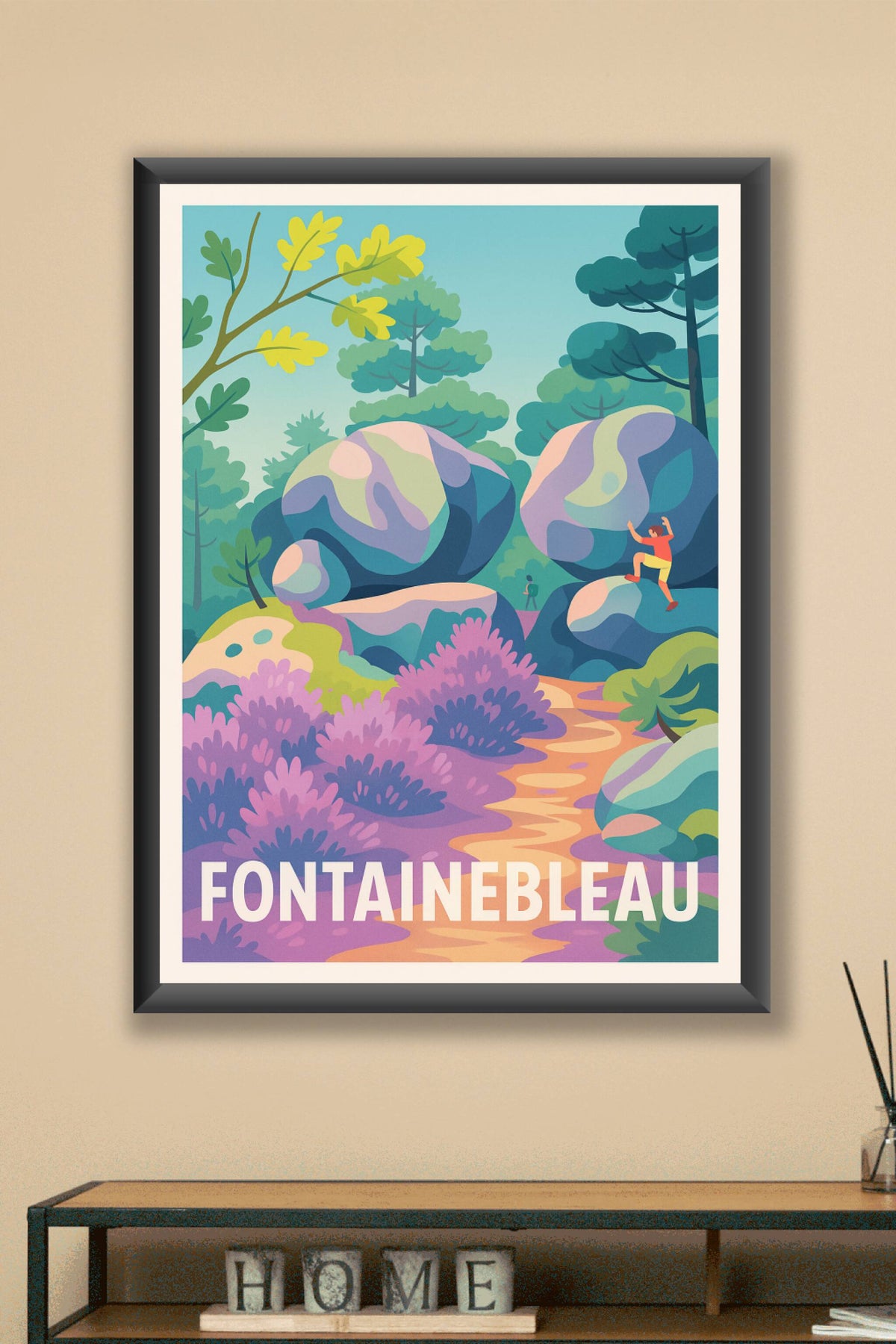 Affiche Fontainebleau — Nature et Aventure au Cœur de la Forêt · poster d'art de Fontainebleau