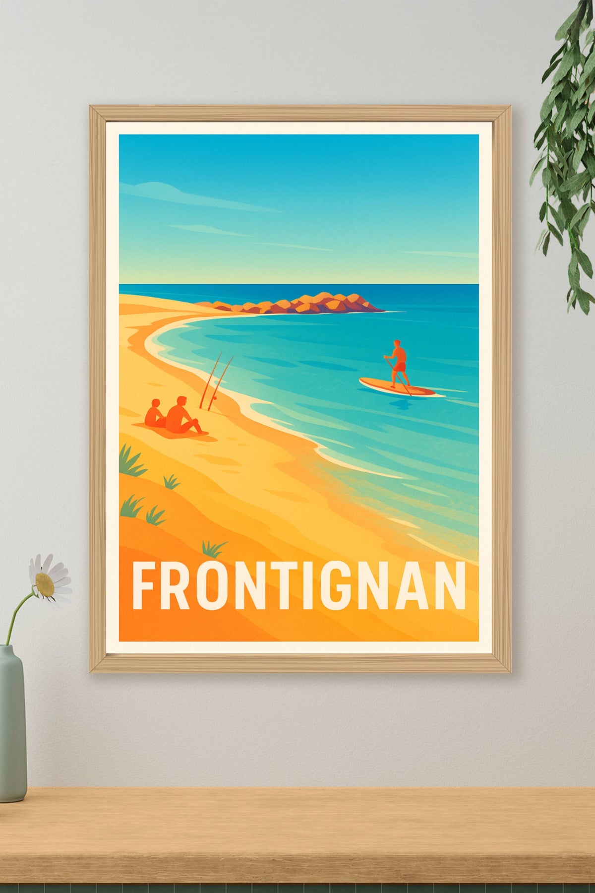 Affiche Frontignan — Évasion balnéaire en Méditerranée · poster d'art de Frontignan