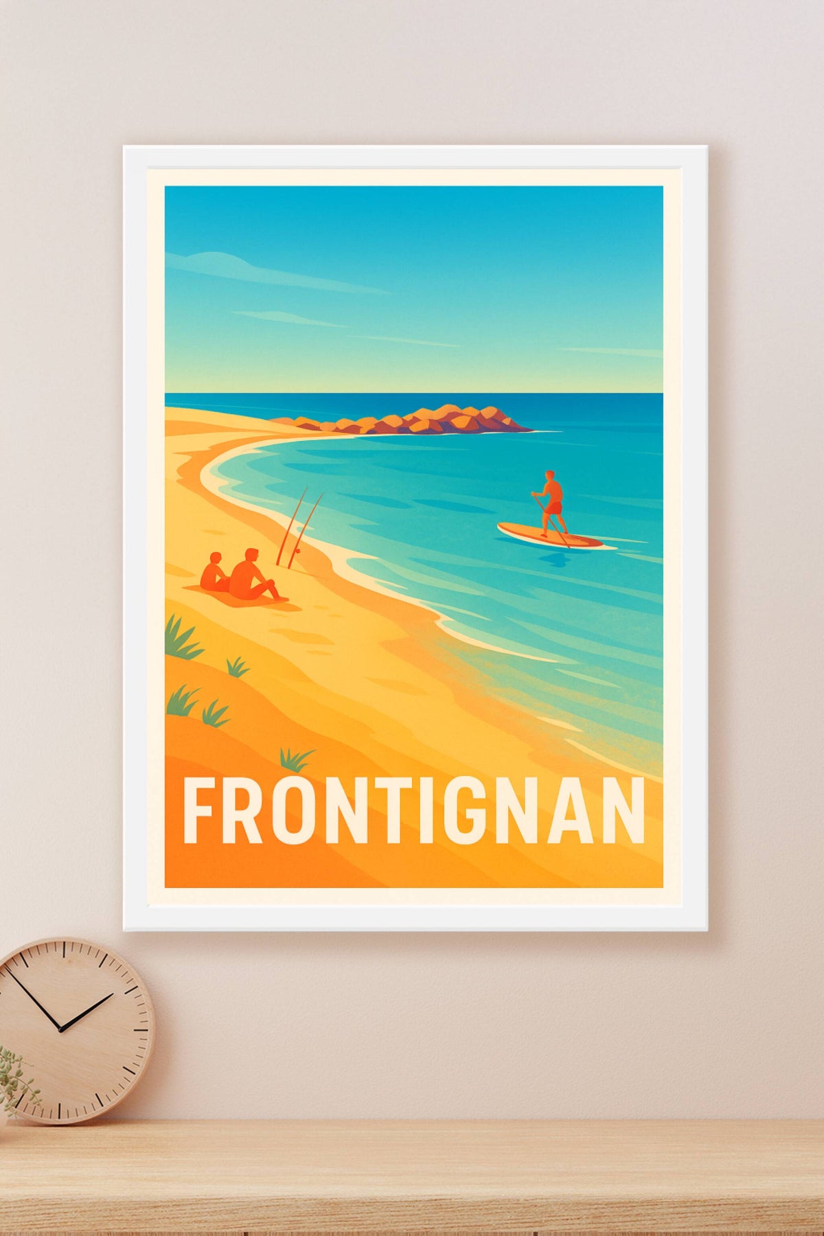 Affiche Frontignan — Évasion balnéaire en Méditerranée · poster d'art de Frontignan