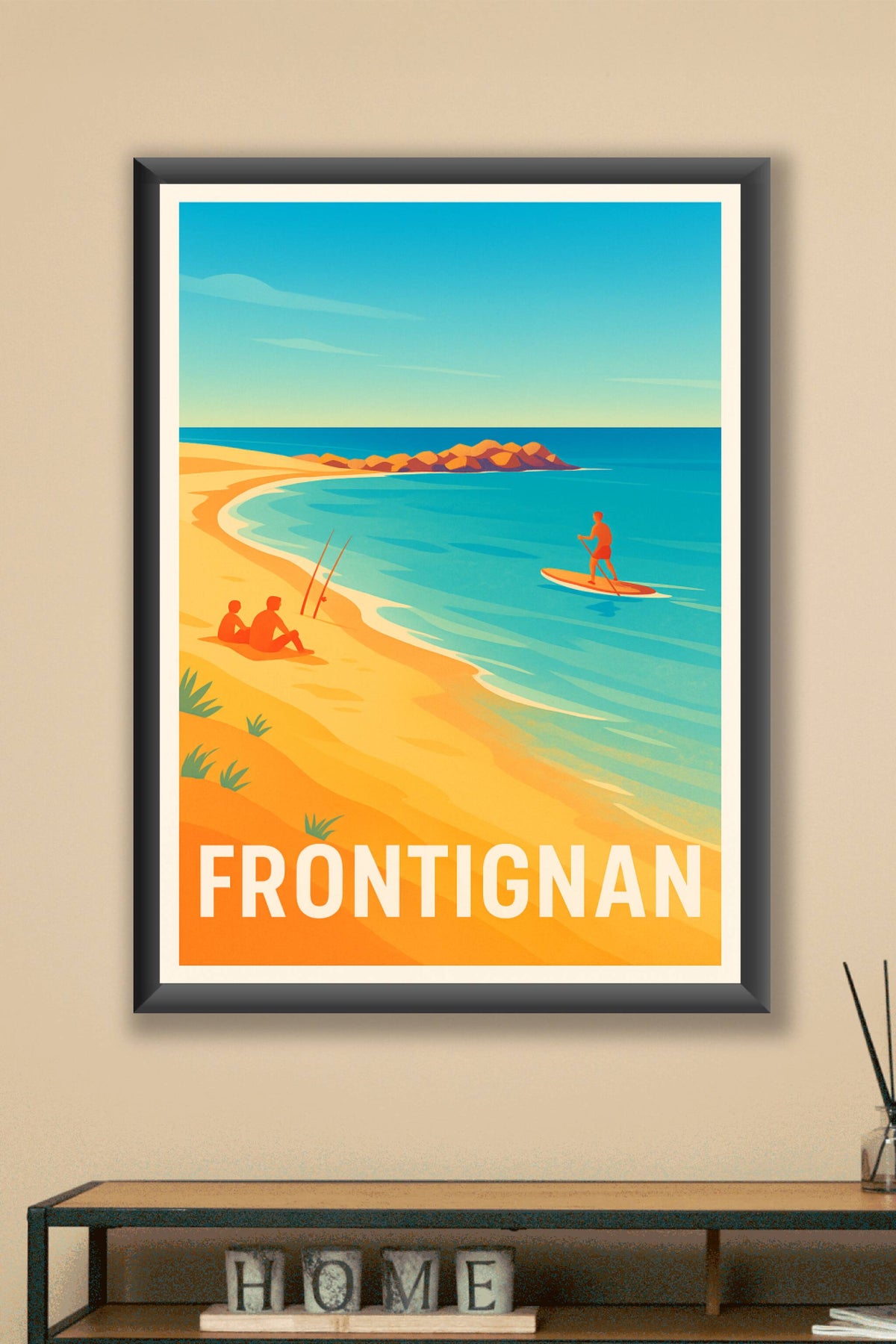 Affiche Frontignan — Évasion balnéaire en Méditerranée · poster d'art de Frontignan