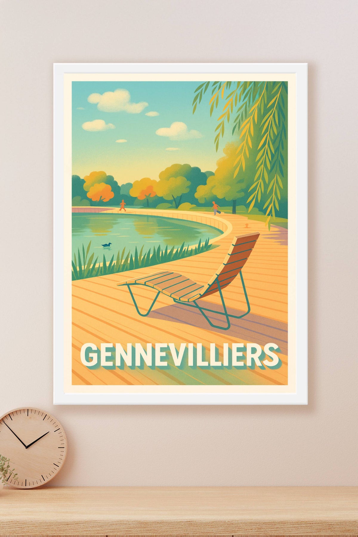 Affiche Gennevilliers — Un havre de paix bucolique · poster d'art de Gennevilliers