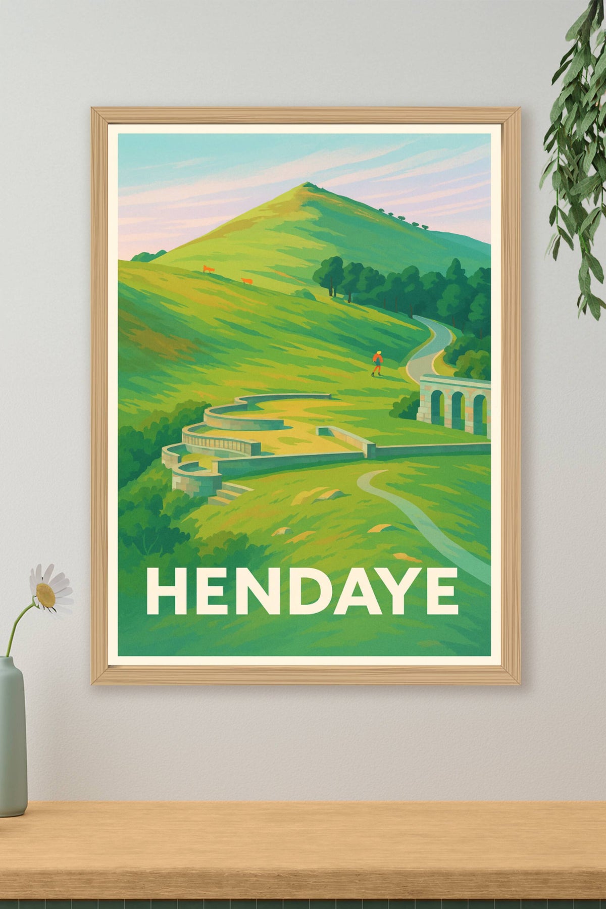 Affiche Hendaye — Escapade nature entre mer et montagne · poster d'art de Hendaye