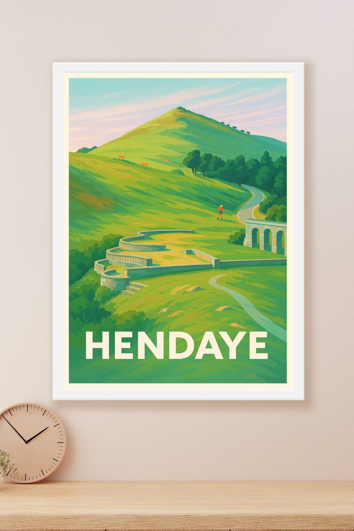 Affiche Hendaye — Escapade nature entre mer et montagne · poster d'art de Hendaye