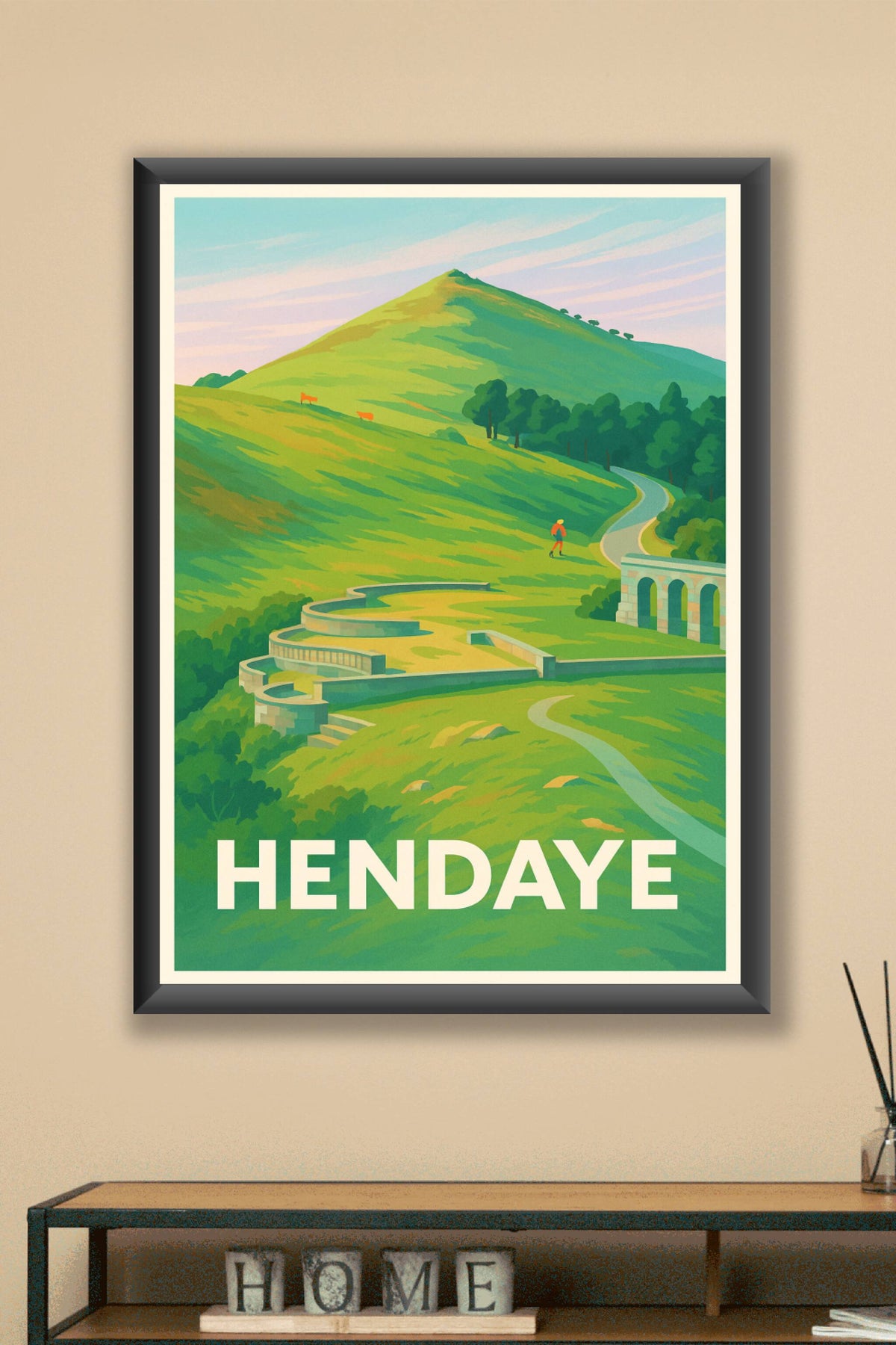 Affiche Hendaye — Escapade nature entre mer et montagne · poster d'art de Hendaye
