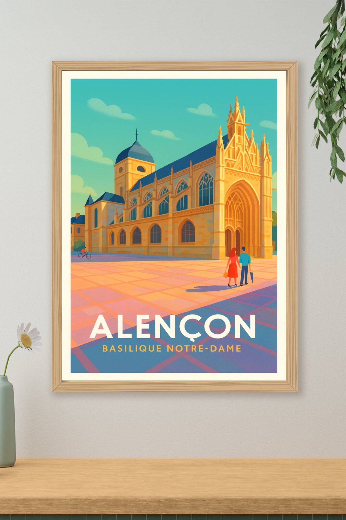 Affiche Alençon — Splendeur gothique de la Basilique Notre-Dame · poster d'art de Alençon
