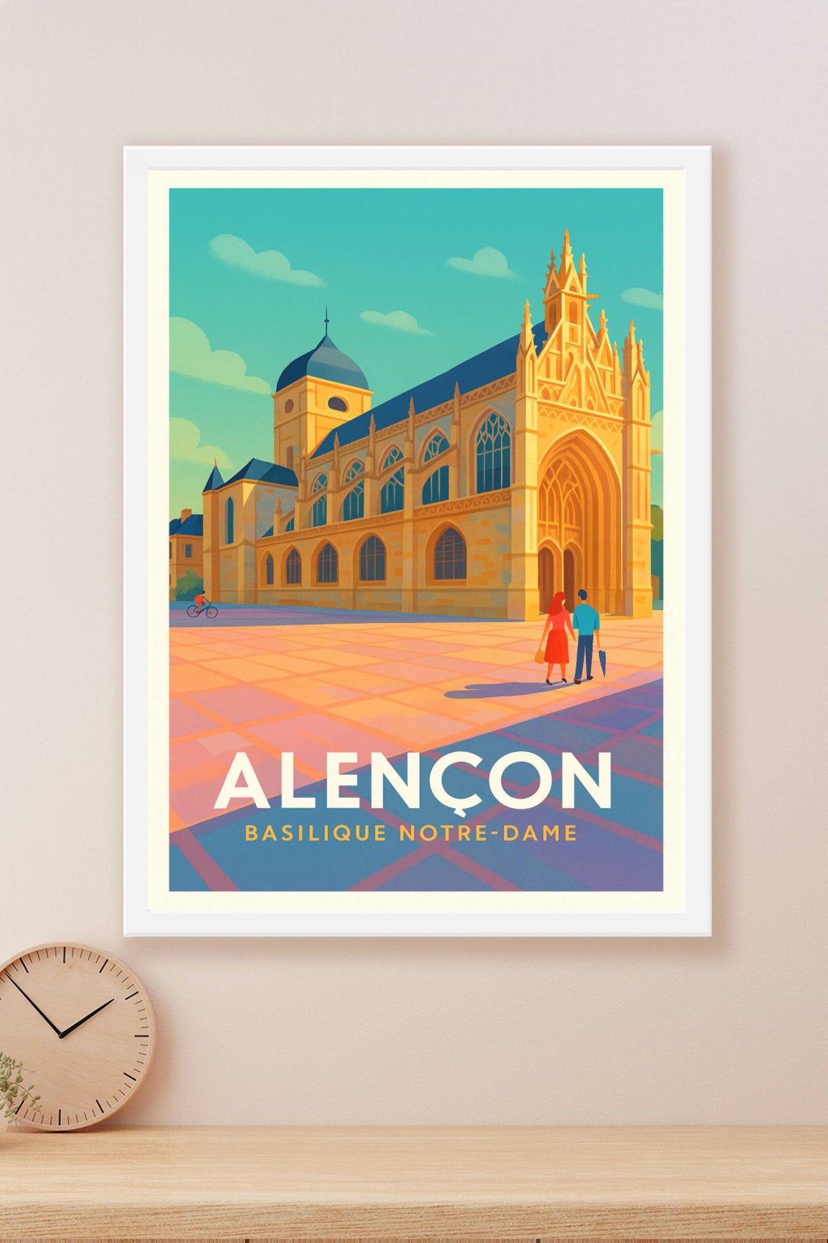 Affiche Alençon — Splendeur gothique de la Basilique Notre-Dame · poster d'art de Alençon