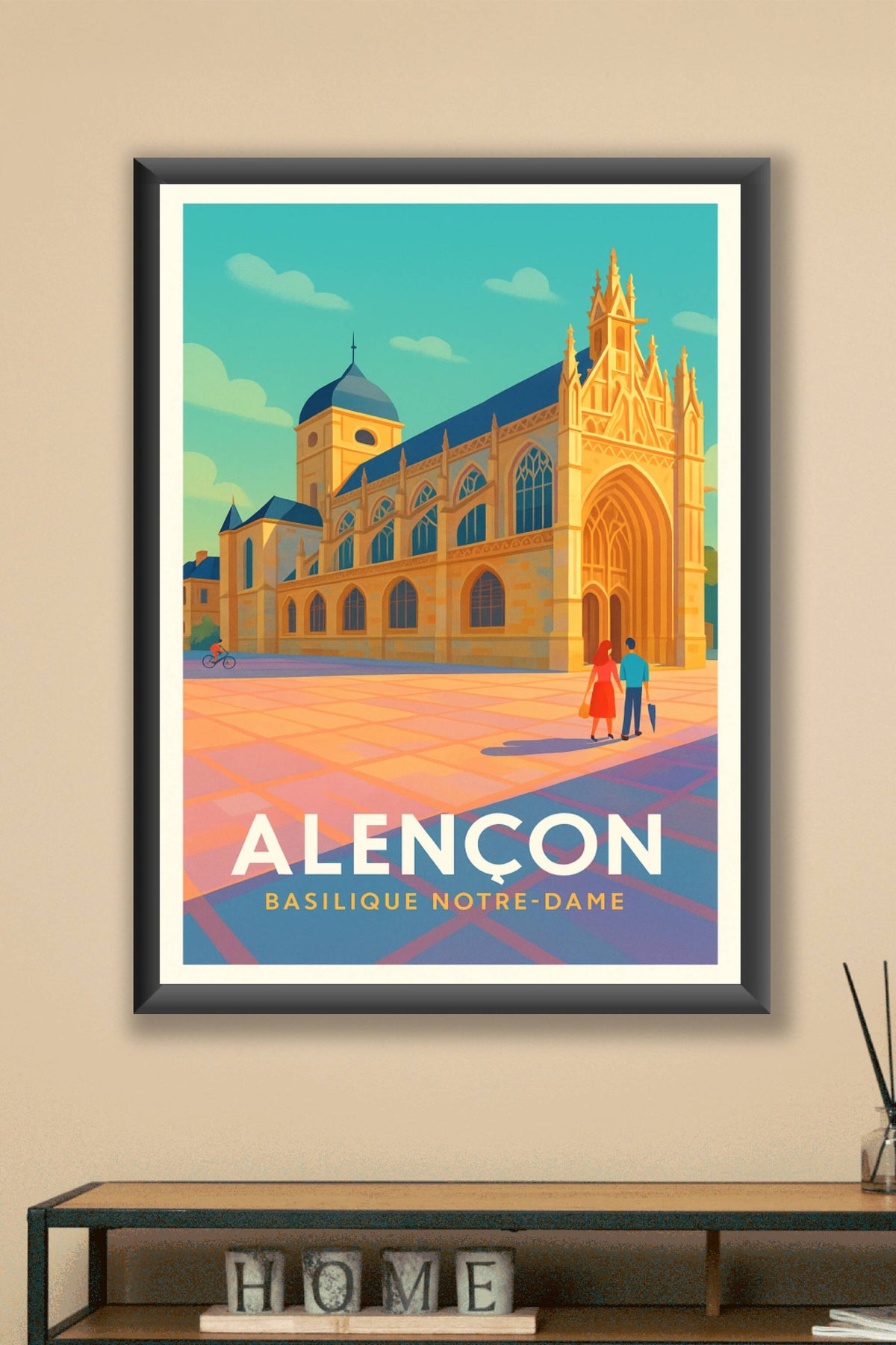 Affiche Alençon — Splendeur gothique de la Basilique Notre-Dame · poster d'art de Alençon