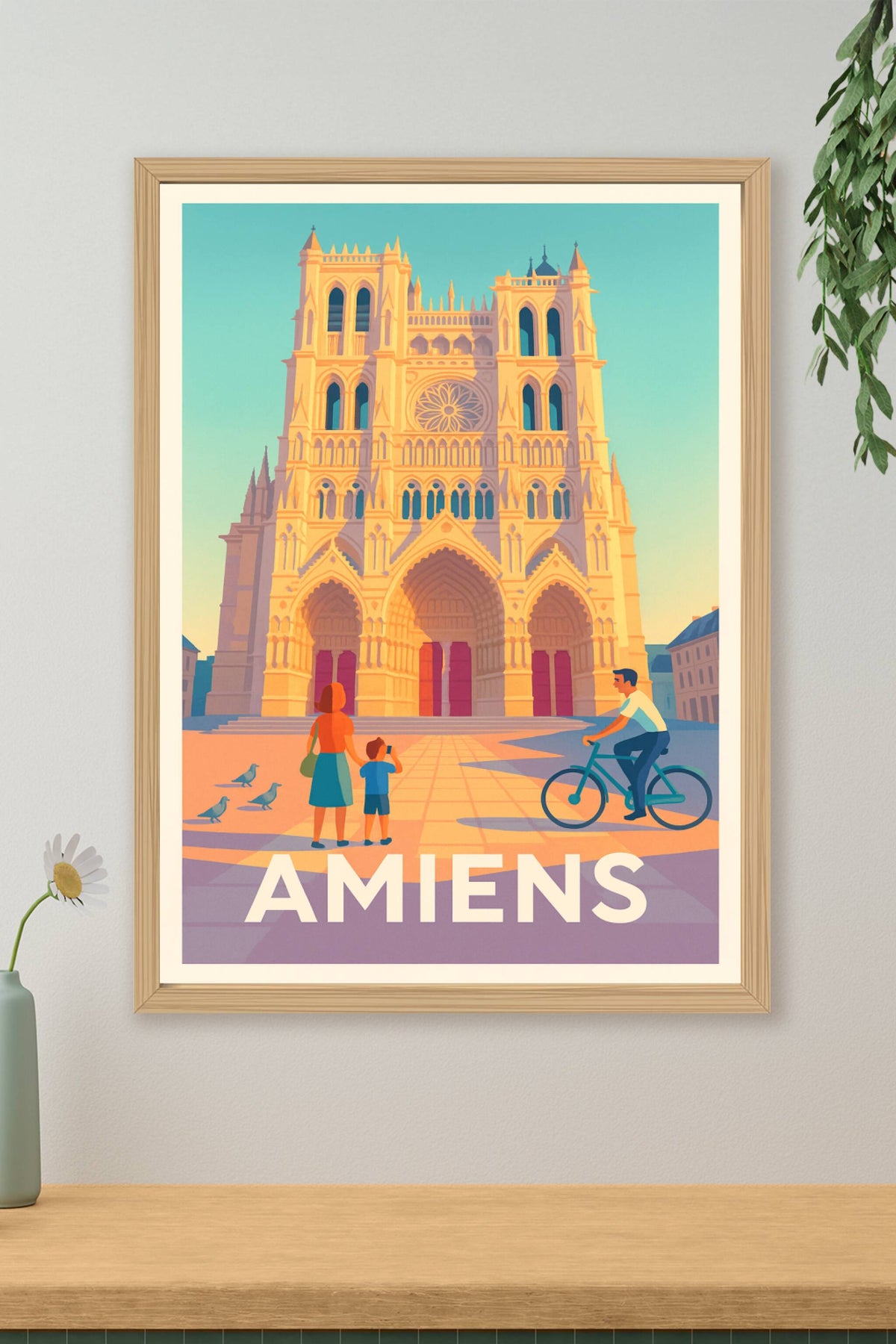 Affiche Amiens — L’élégance gothique de la Cathédrale · poster d'art de Amiens