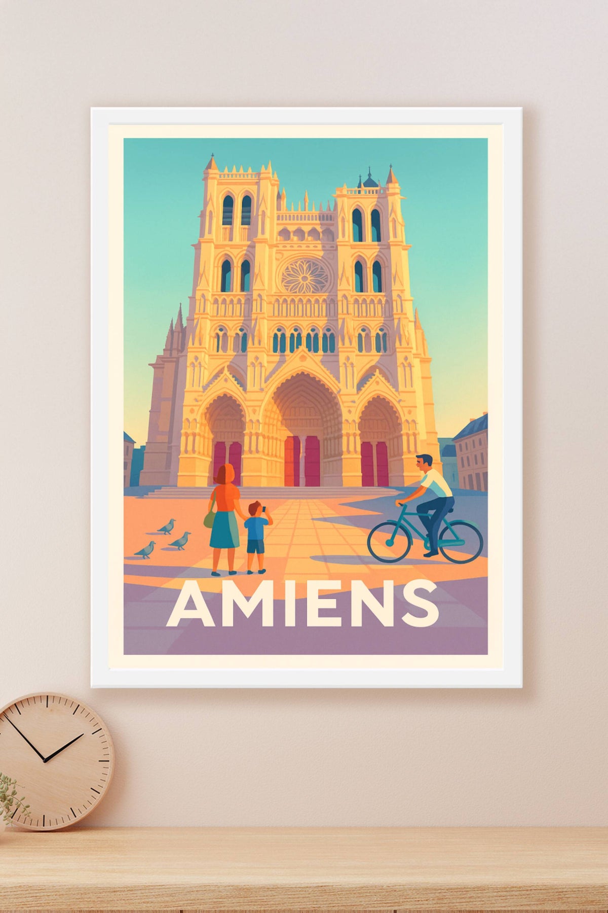 Affiche Amiens — L’élégance gothique de la Cathédrale · poster d'art de Amiens