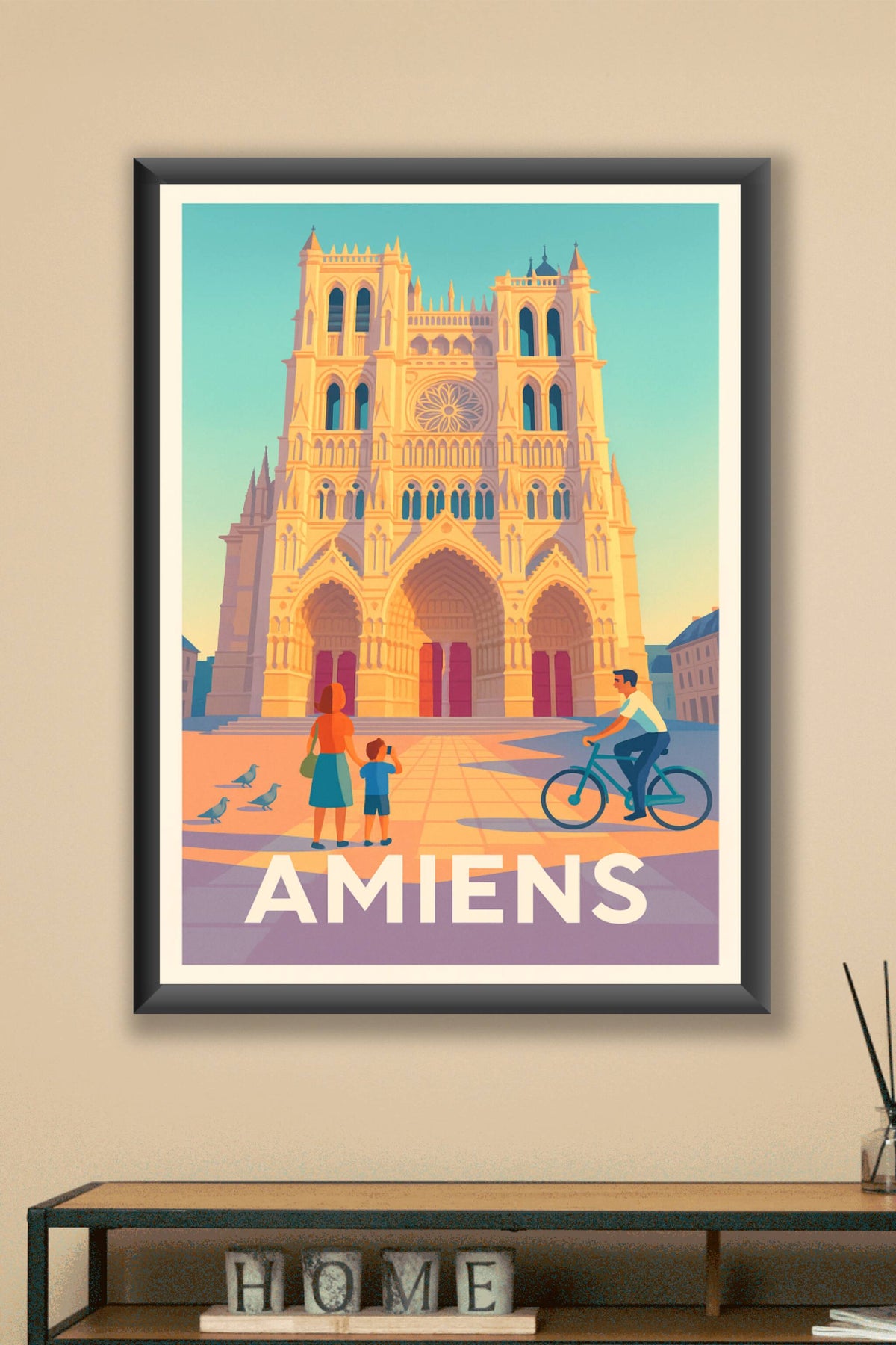 Affiche Amiens — L’élégance gothique de la Cathédrale · poster d'art de Amiens