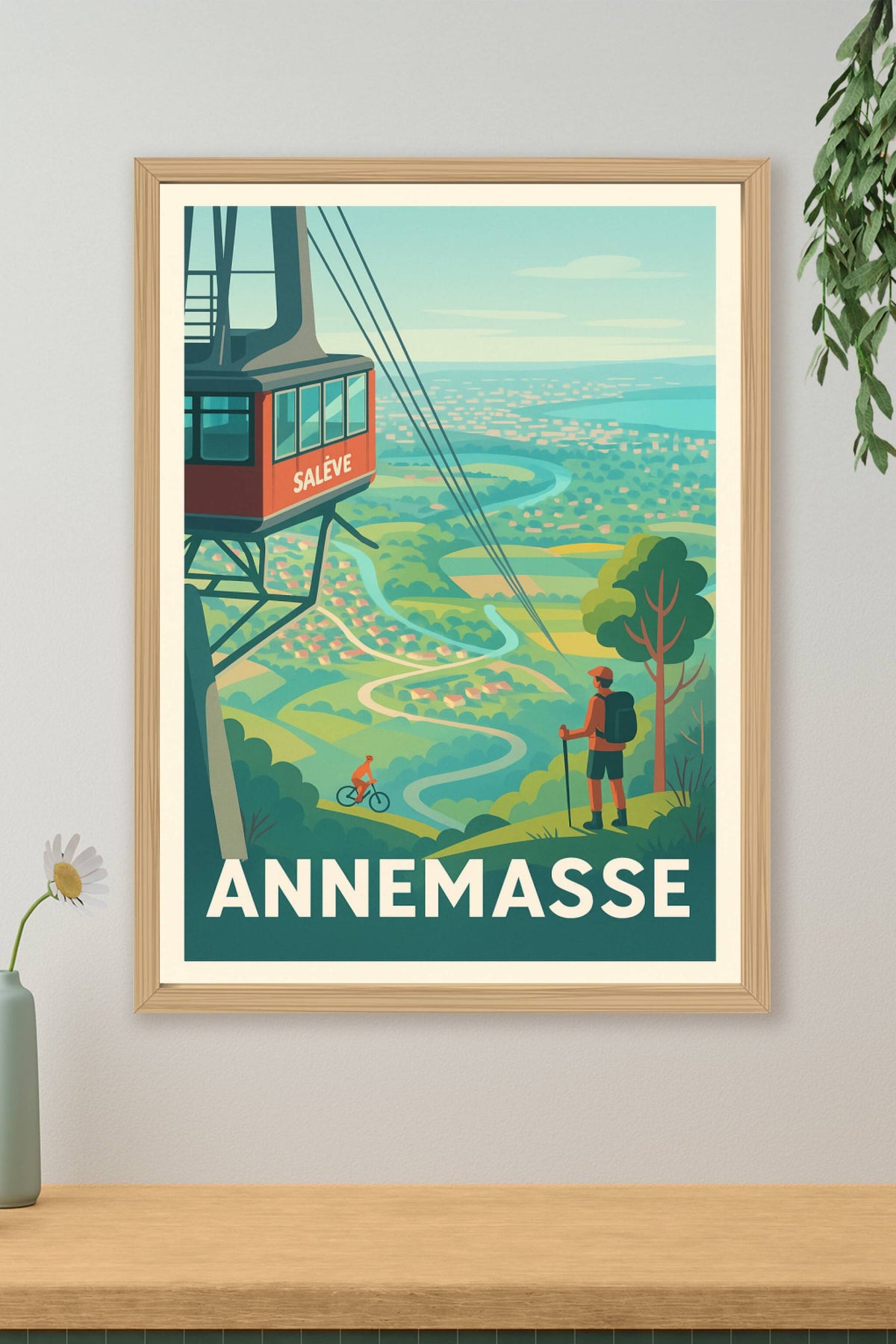 Affiche Annemasse — Panorama naturel au pied du Salève · poster d'art de Annemasse