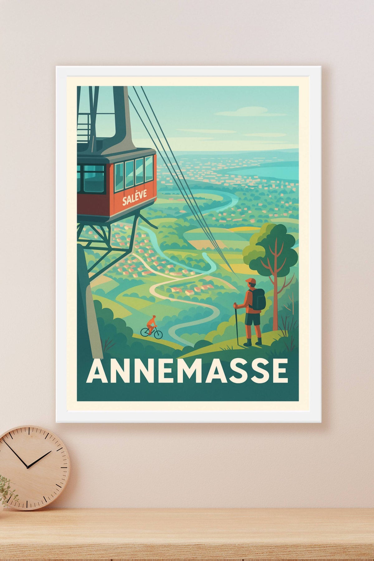 Affiche Annemasse — Panorama naturel au pied du Salève · poster d'art de Annemasse