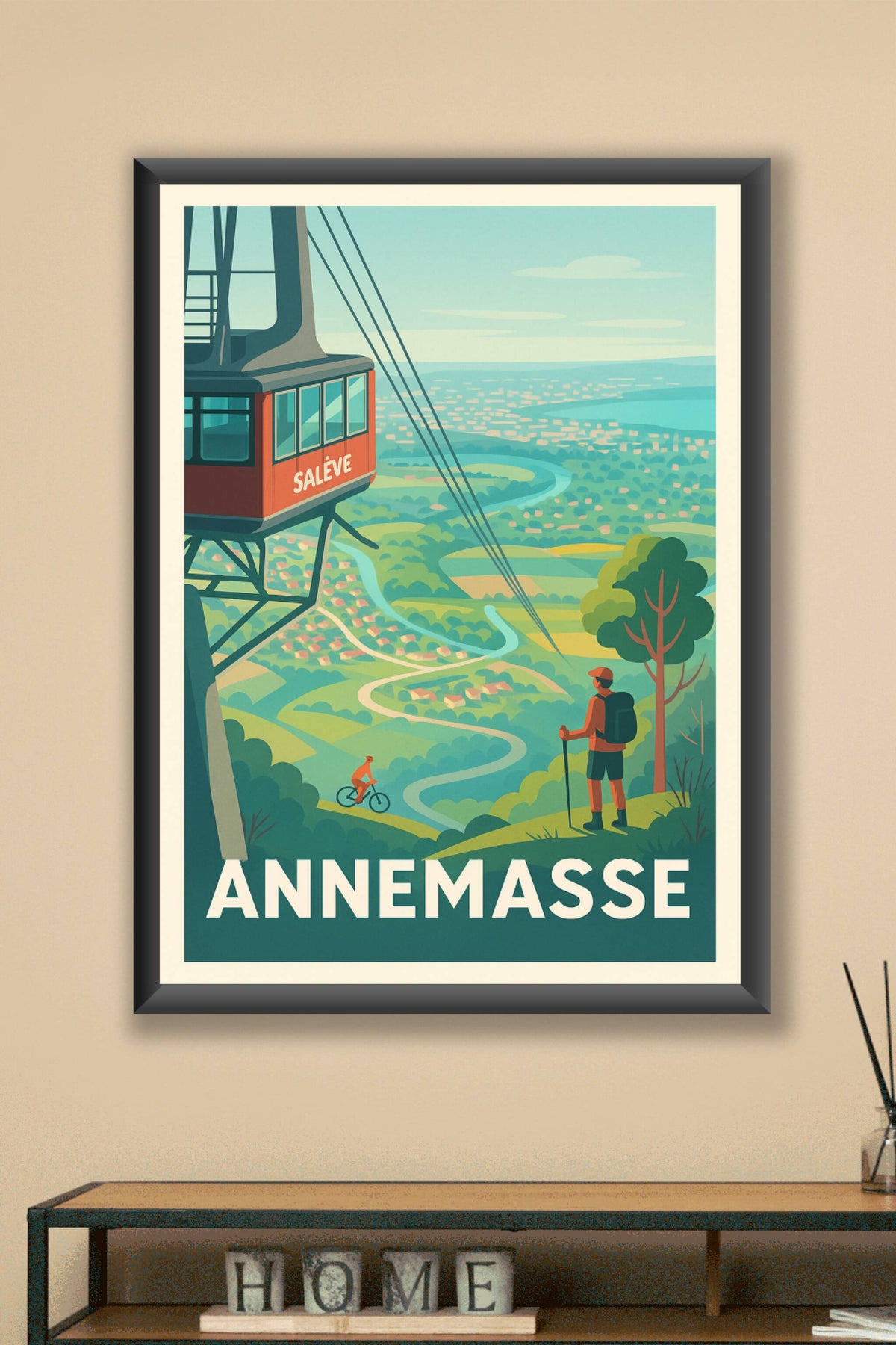 Affiche Annemasse — Panorama naturel au pied du Salève · poster d'art de Annemasse