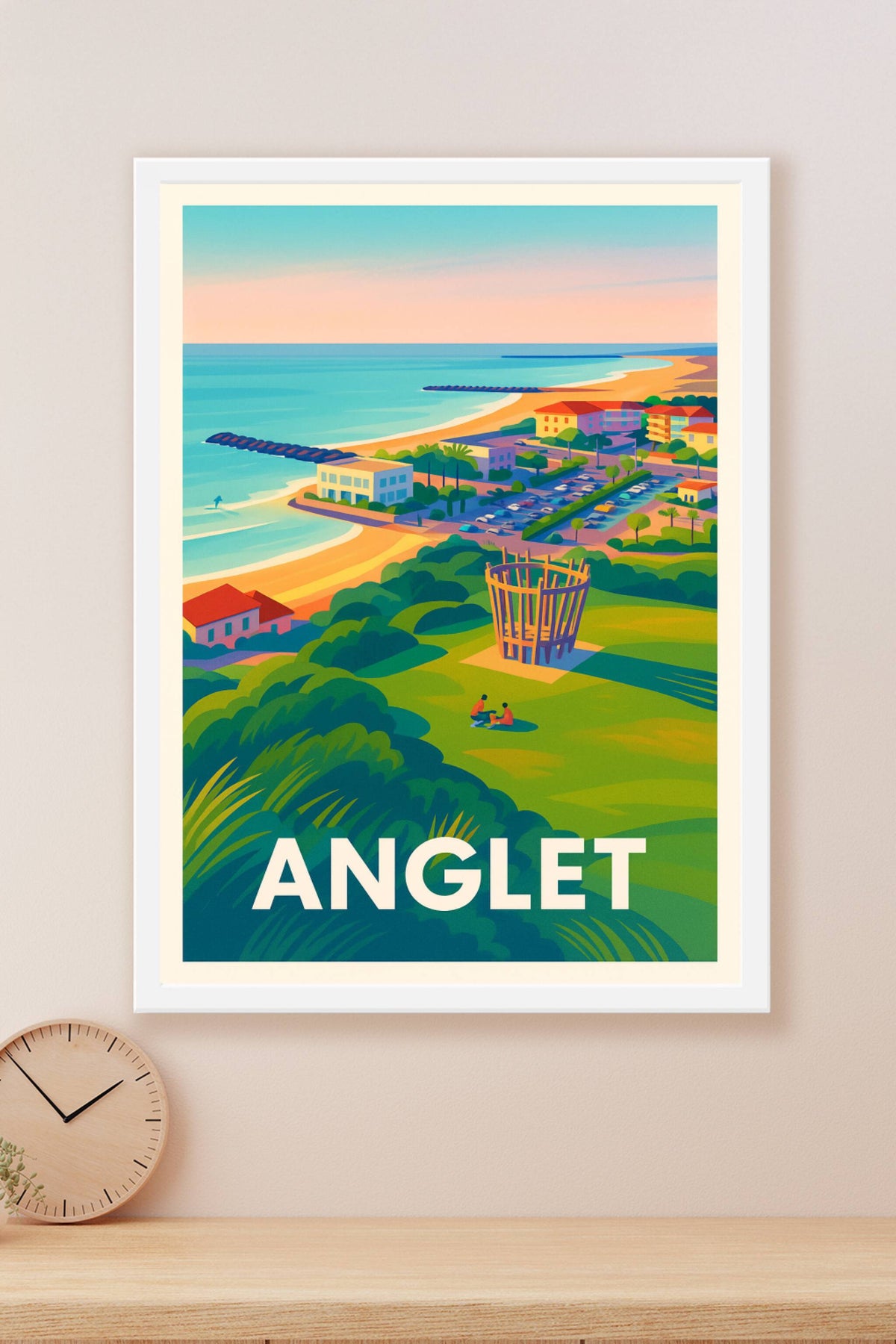 Affiche Anglet — Évasion balnéaire et douceur de vivre · poster d'art de Anglet