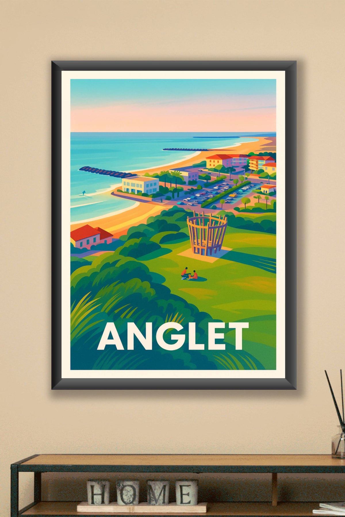 Affiche Anglet — Évasion balnéaire et douceur de vivre · poster d'art de Anglet