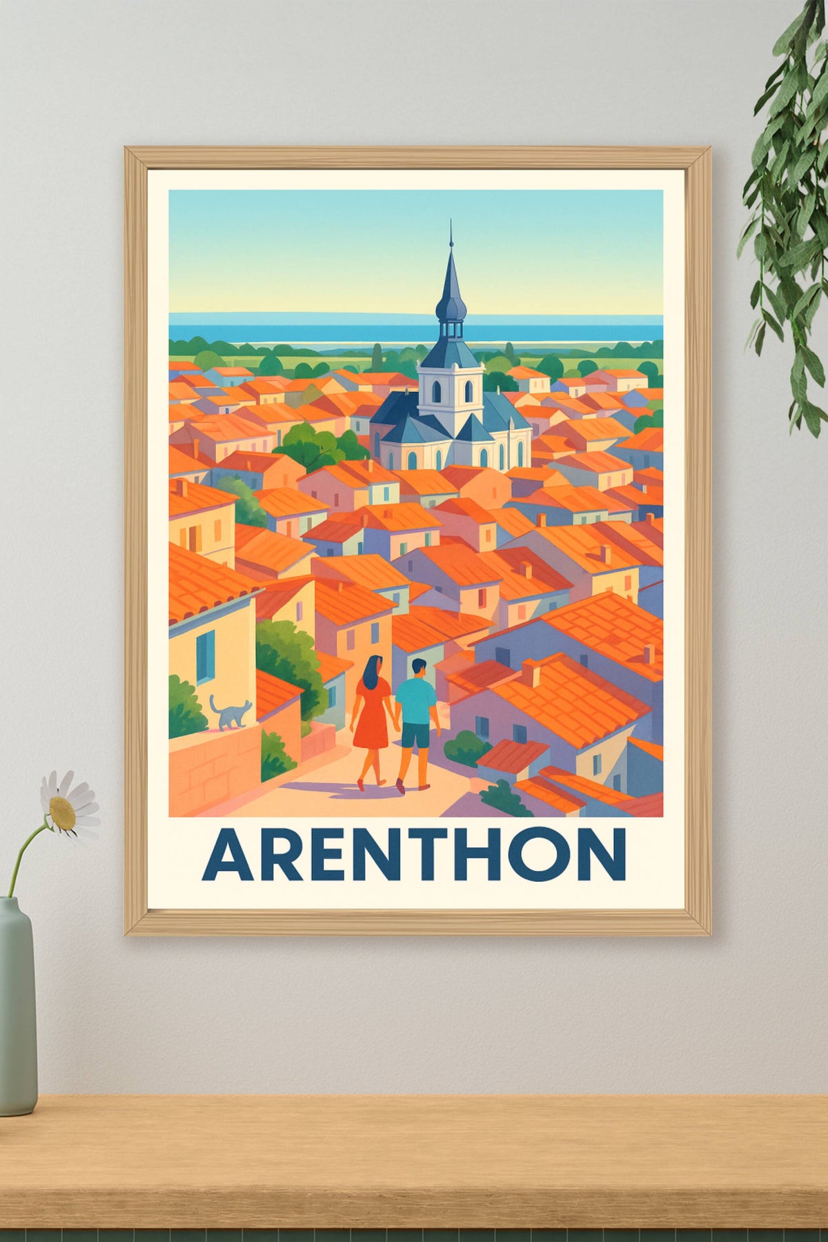 Affiche Anglet — L'évasion côtière au Pays Basque · poster d'art de Anglet