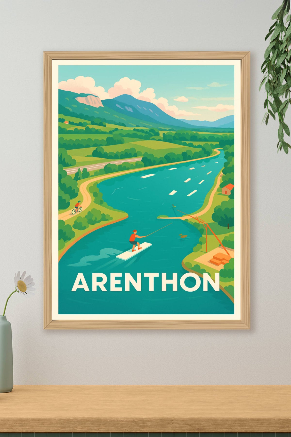 Affiche Arenthon — Évasion et nature au fil de l'eau · poster d'art de Arenthon
