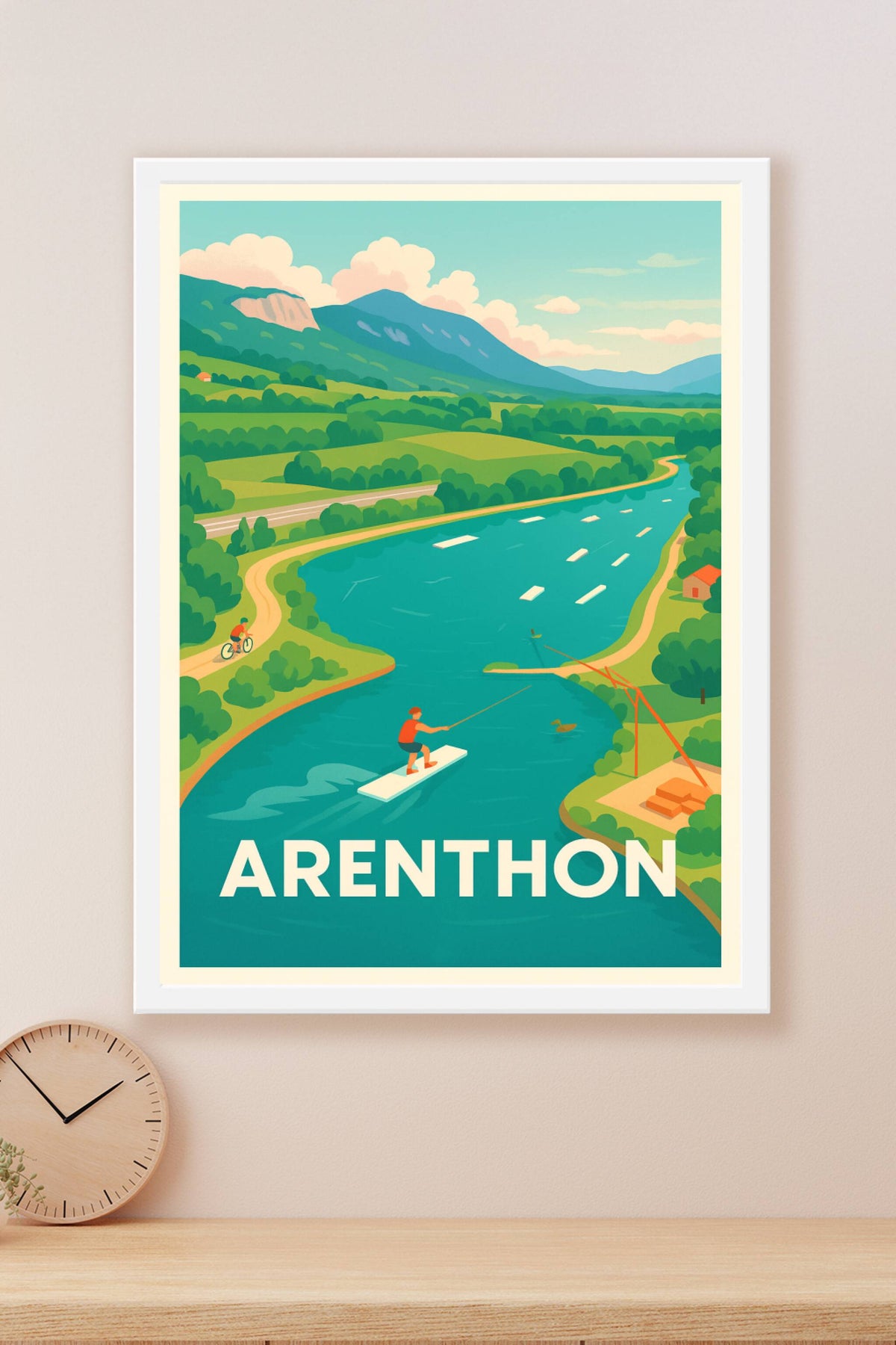 Affiche Arenthon — Évasion et nature au fil de l'eau · poster d'art de Arenthon