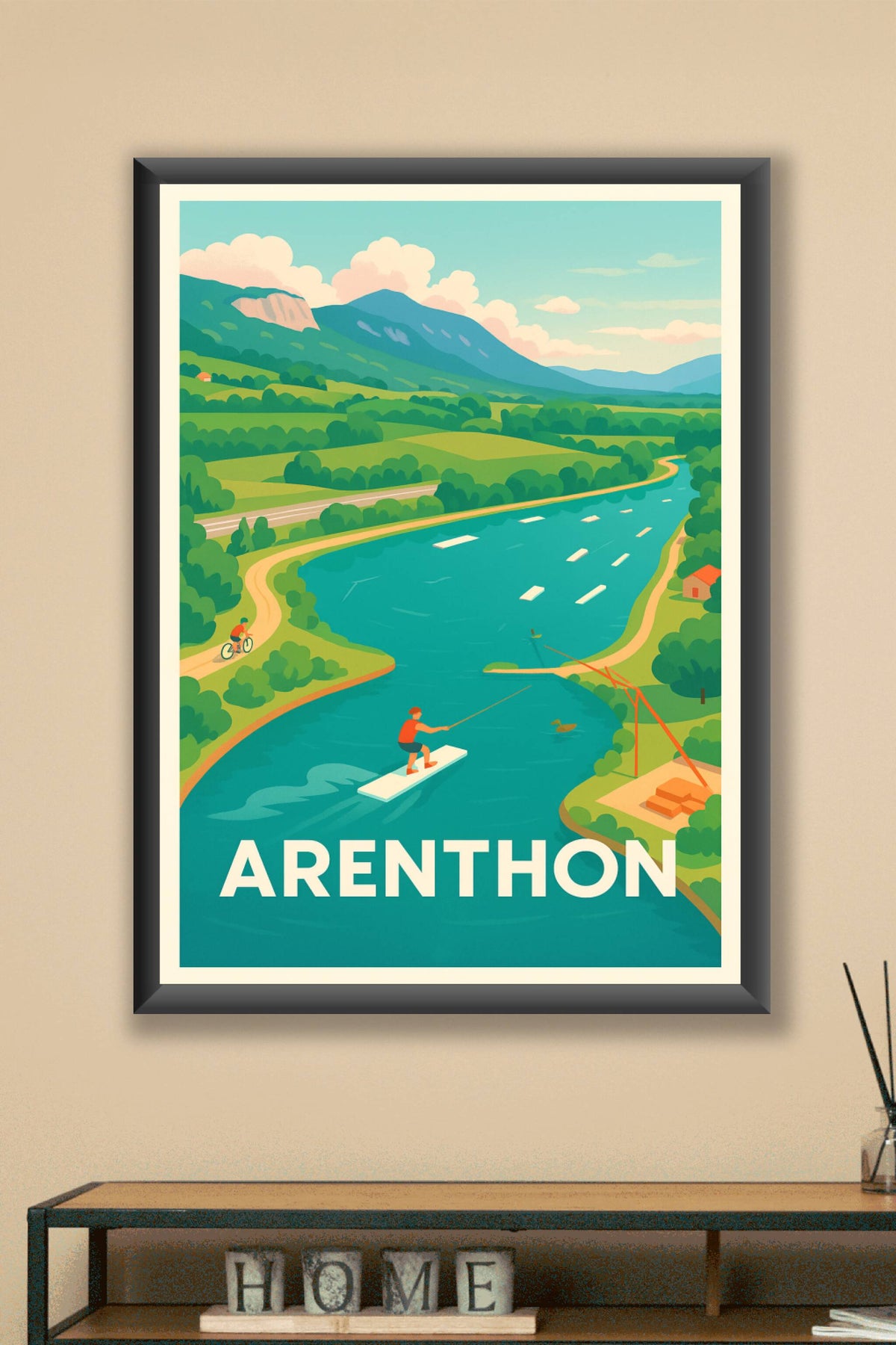 Affiche Arenthon — Évasion et nature au fil de l'eau · poster d'art de Arenthon