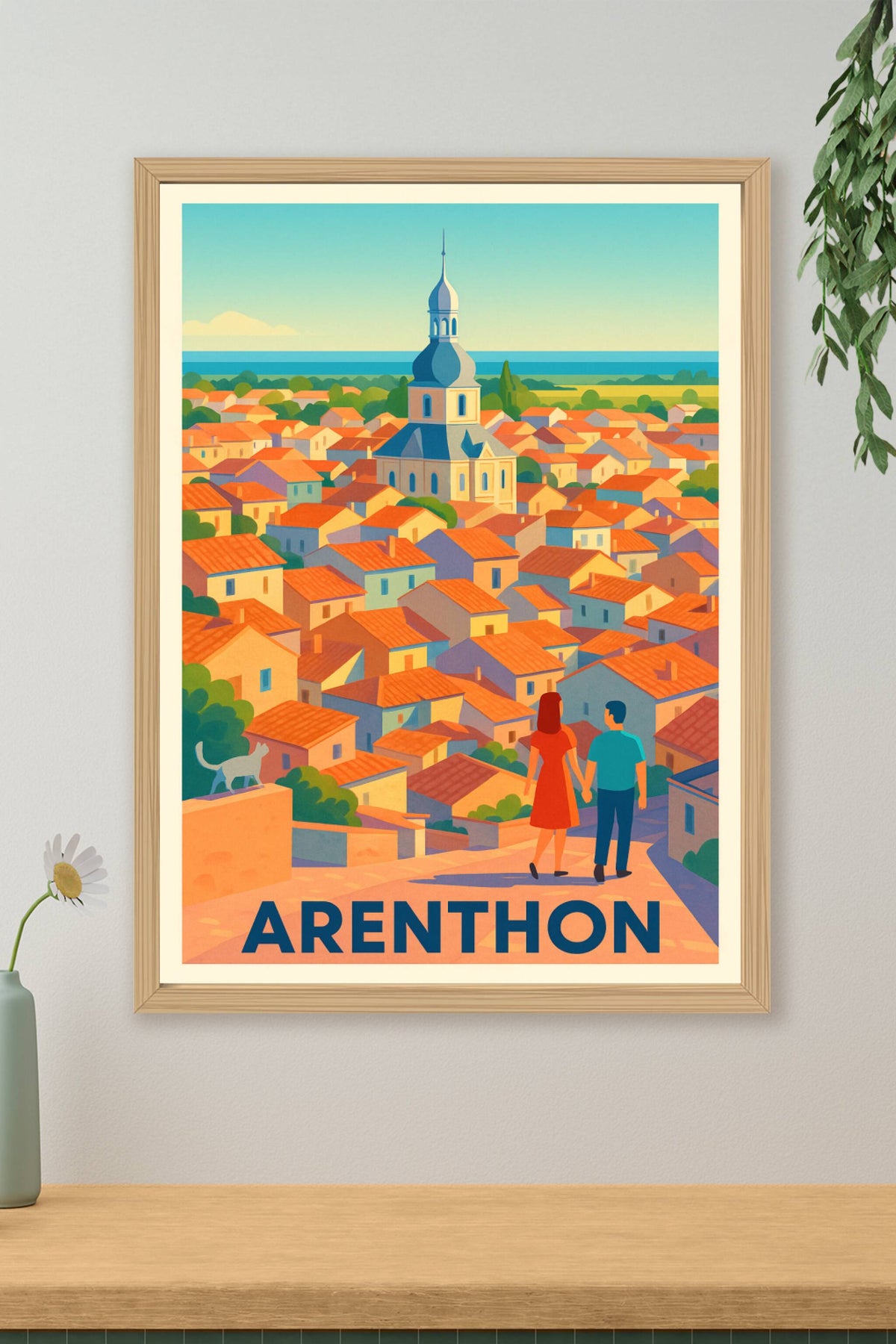 Affiche Arenthon — Charme intemporel d'un village savoyard · poster d'art de Arenthon