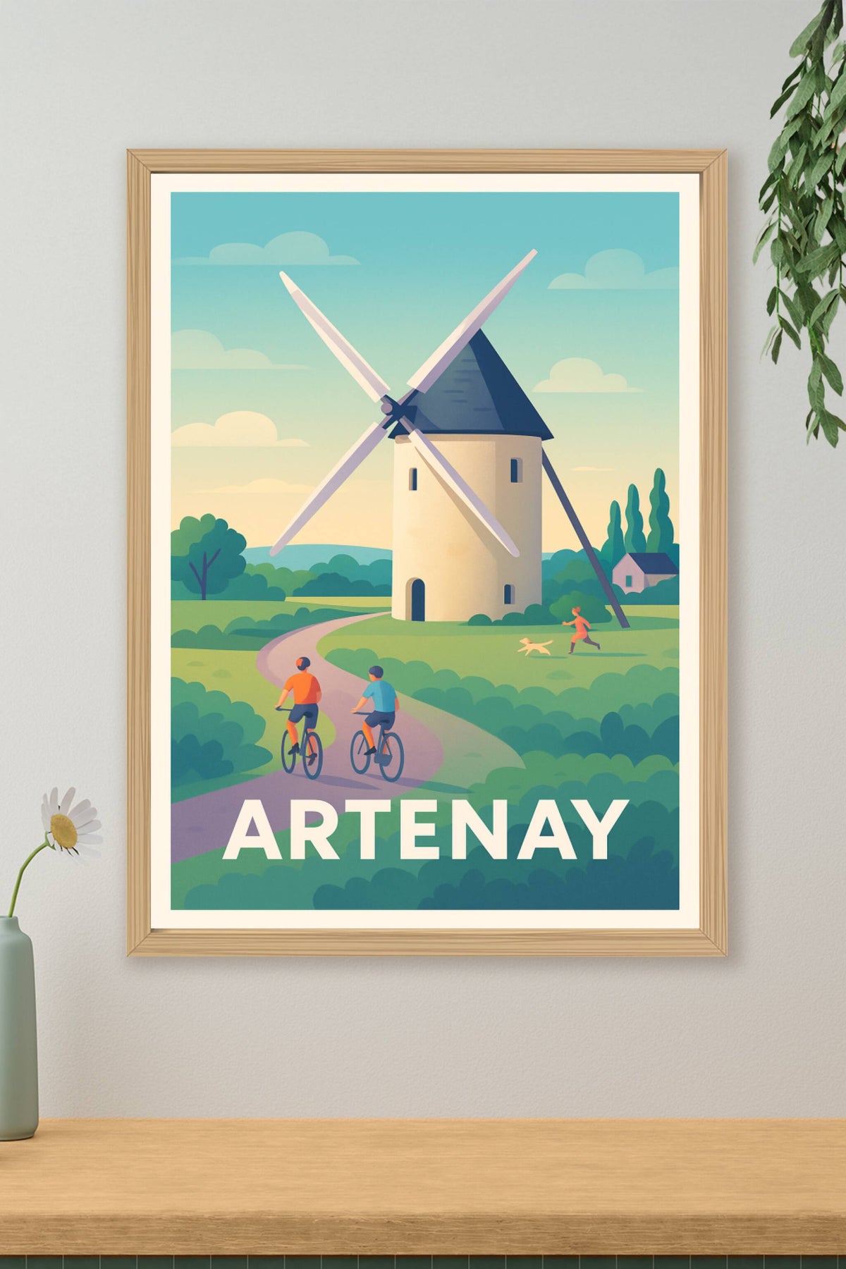 Affiche Artenay — Charme et nature en roue libre · poster d'art de Artenay