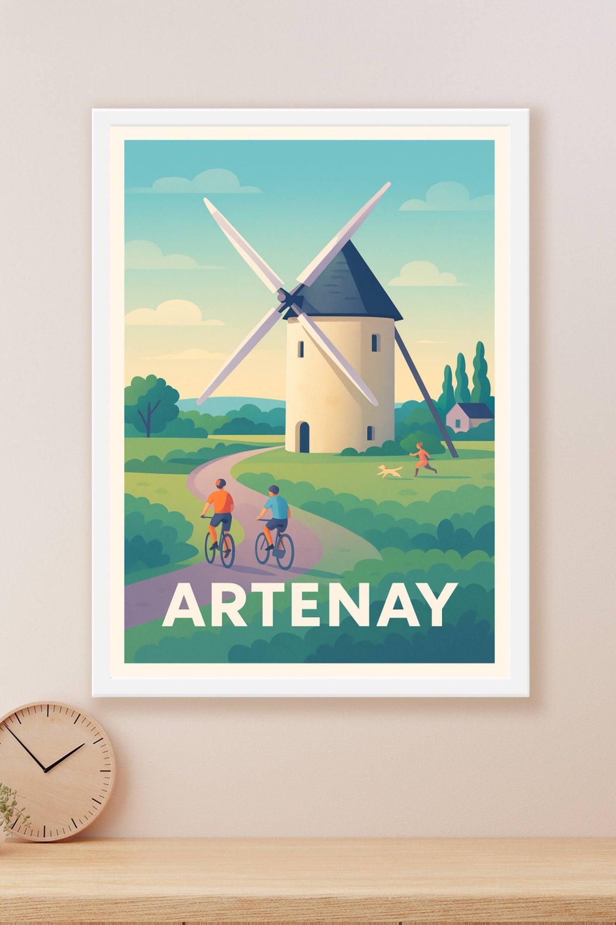 Affiche Artenay — Charme et nature en roue libre · poster d'art de Artenay