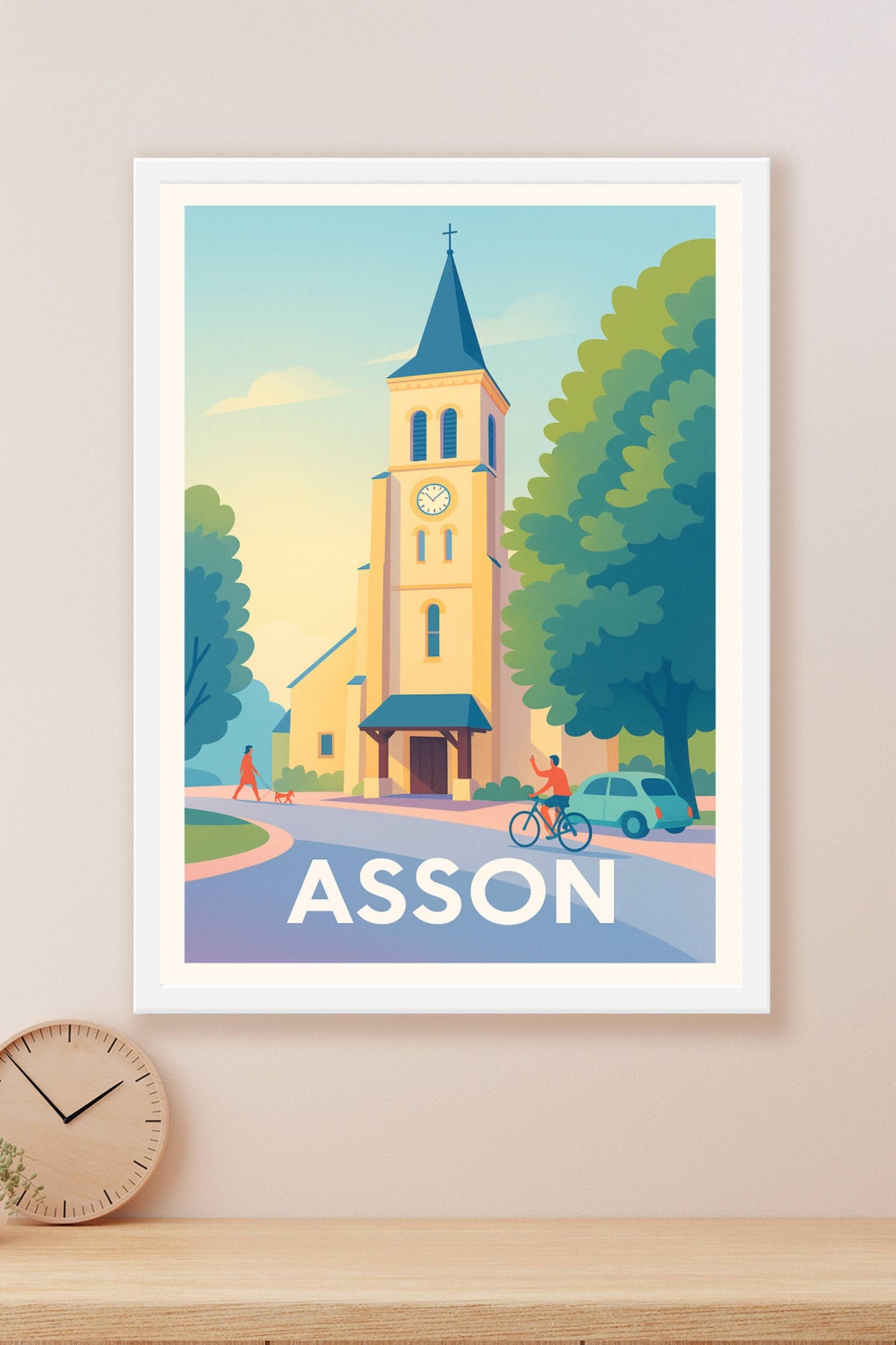 Affiche Asson — Charme authentique au pied des Pyrénées · poster d'art de Asson