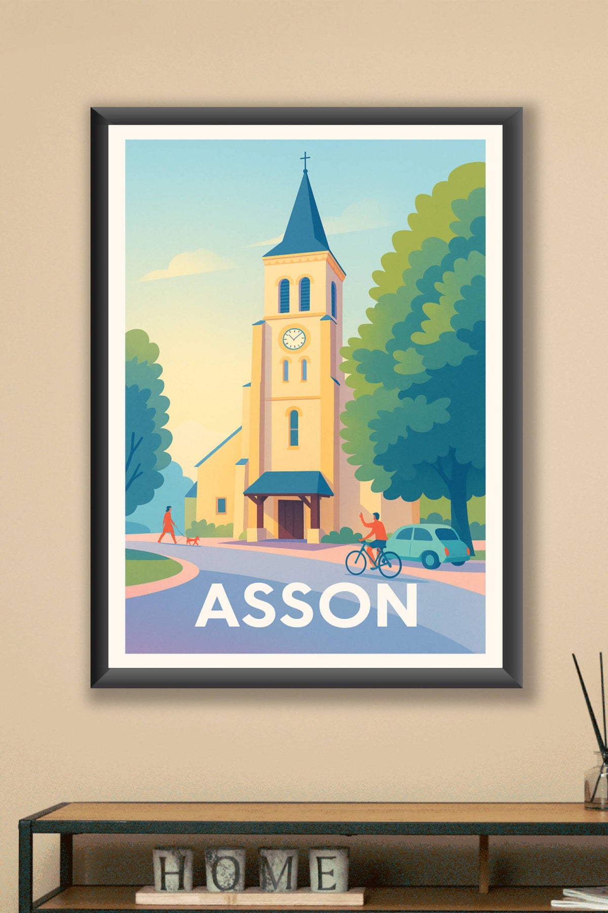 Affiche Asson — Charme authentique au pied des Pyrénées · poster d'art de Asson