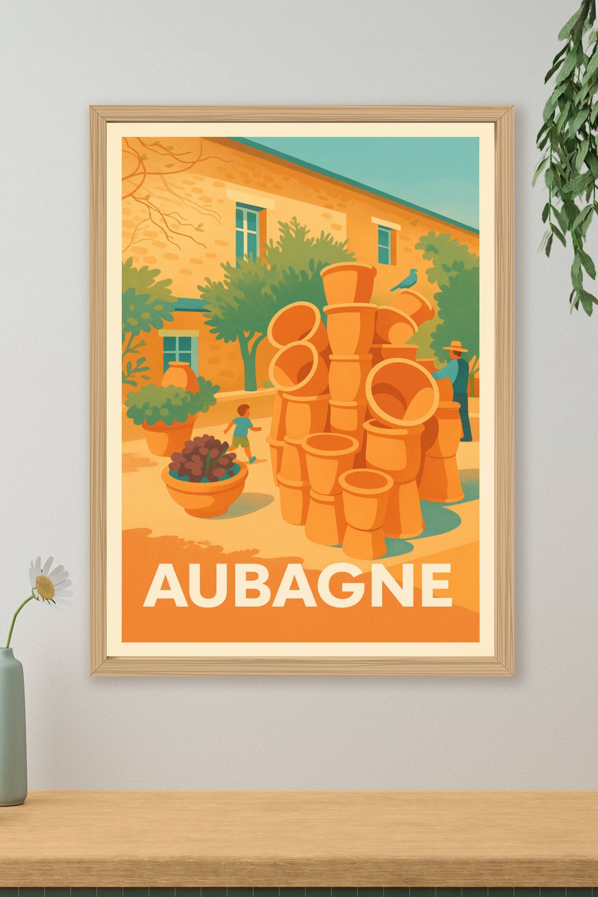 Affiche Aubagne — Terre de traditions et de poterie · poster d'art de Aubagne