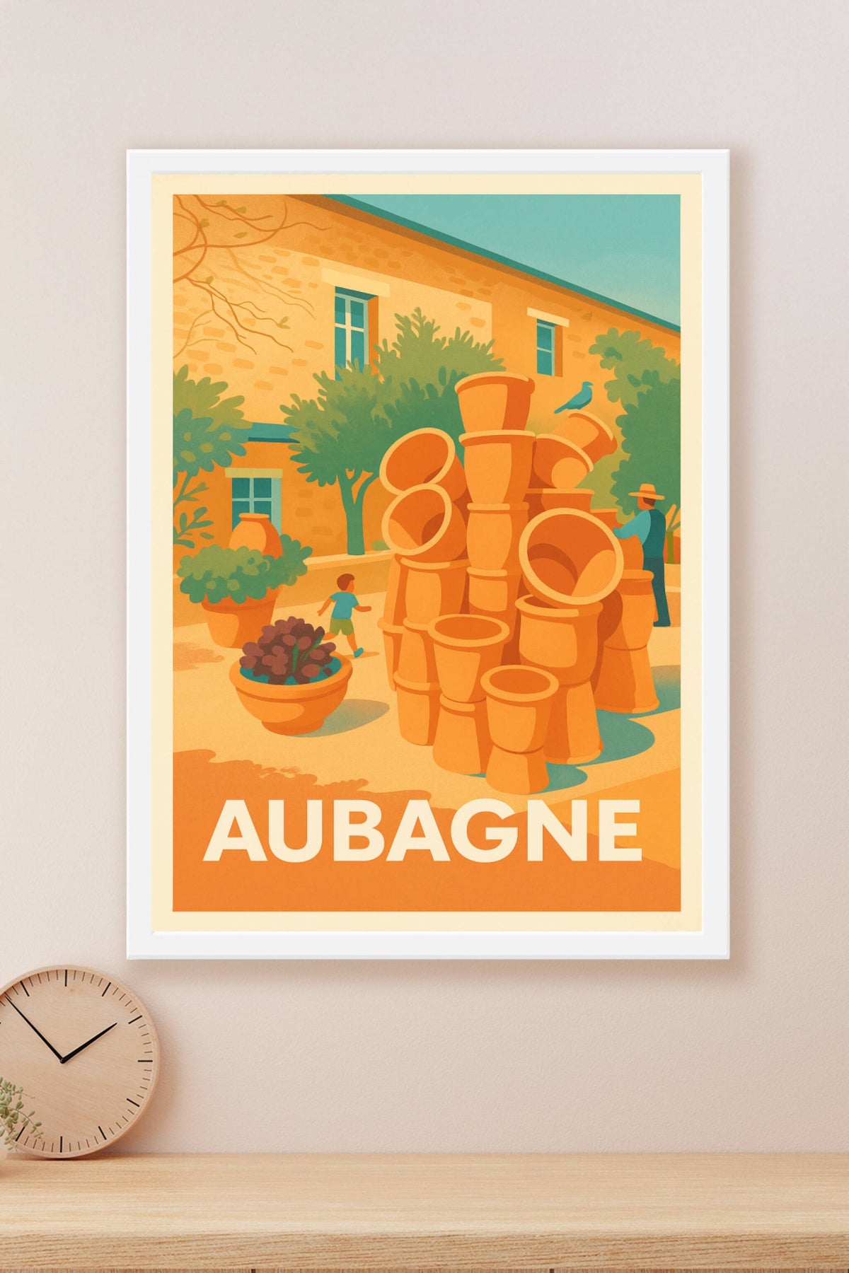 Affiche Aubagne — Terre de traditions et de poterie · poster d'art de Aubagne