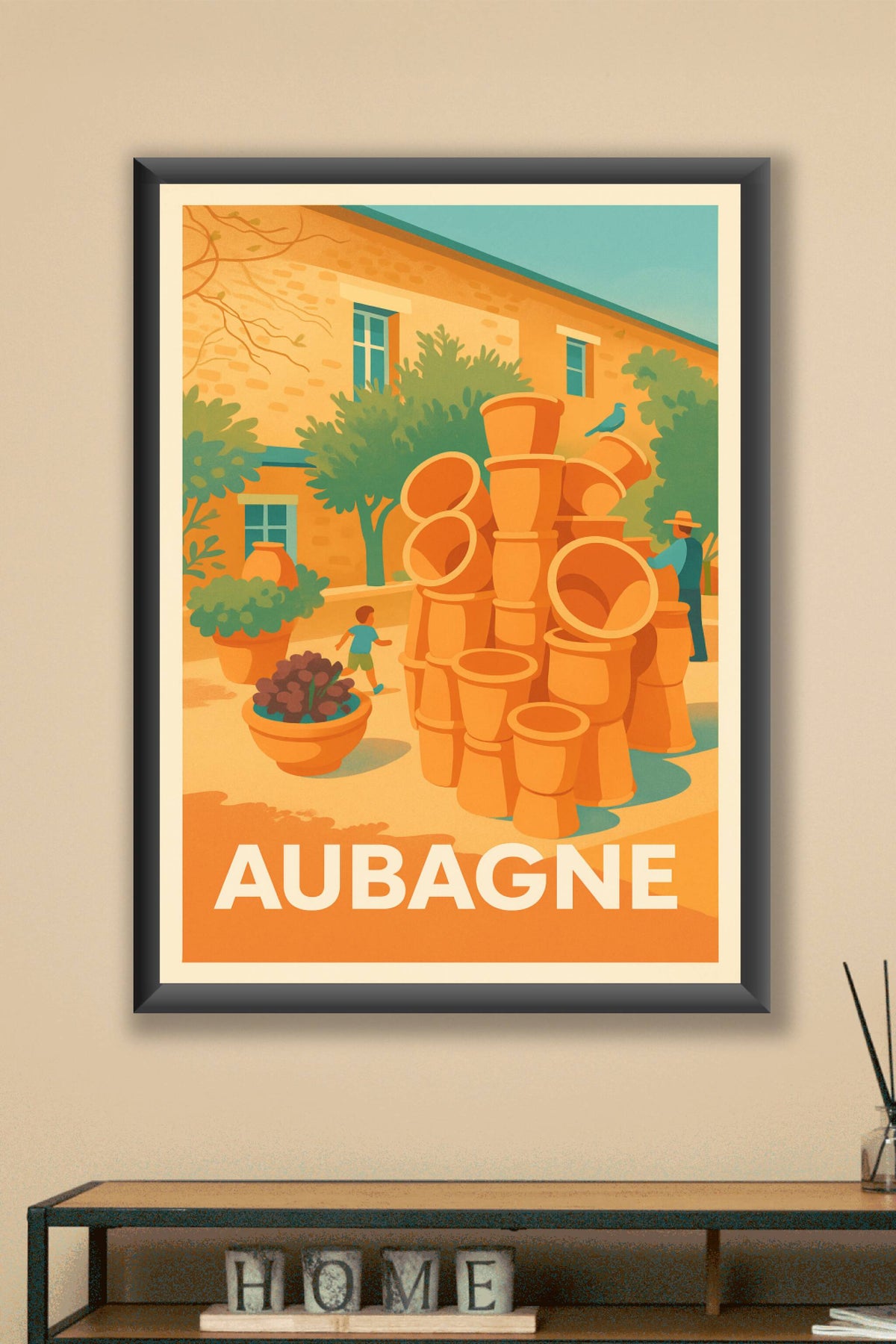 Affiche Aubagne — Terre de traditions et de poterie · poster d'art de Aubagne