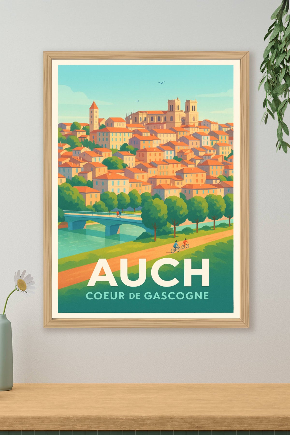 Affiche Auch — Cœur battant de la Gascogne · poster d'art de Auch