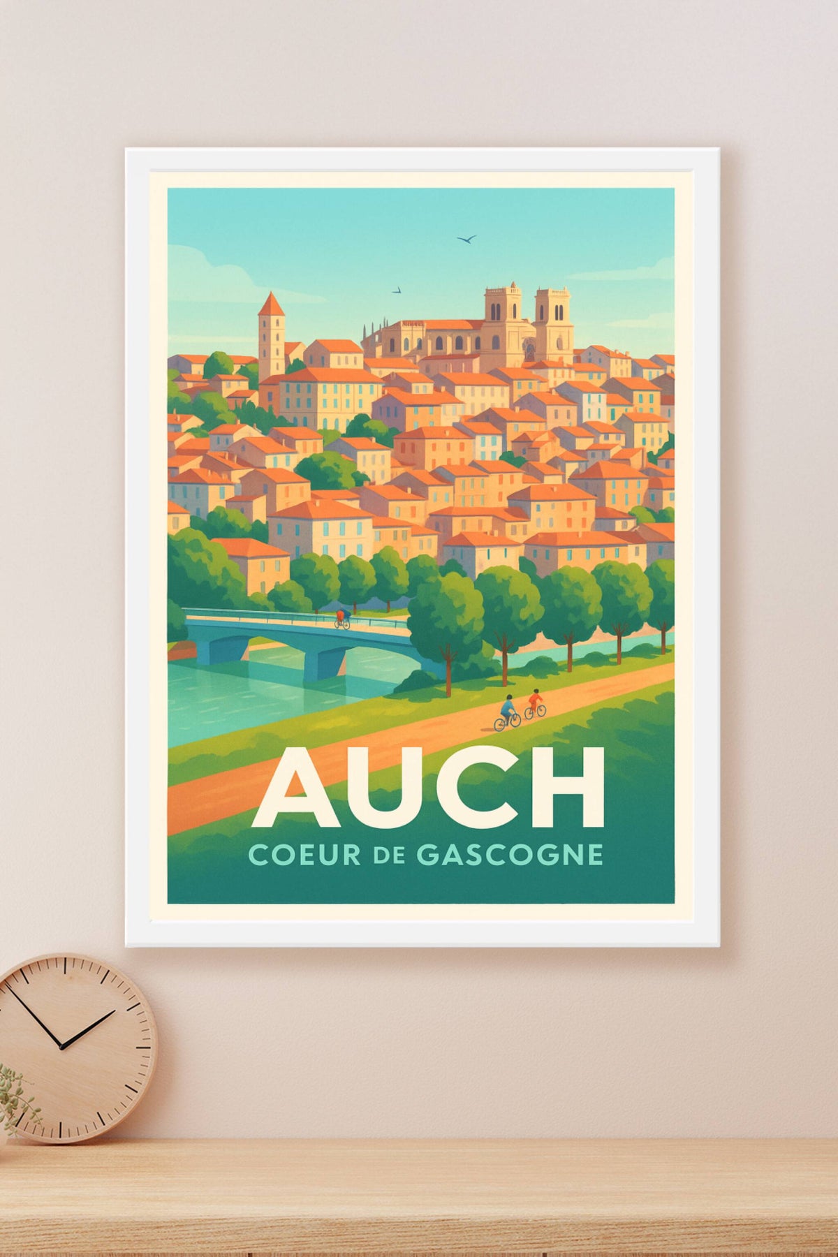 Affiche Auch — Cœur battant de la Gascogne · poster d'art de Auch