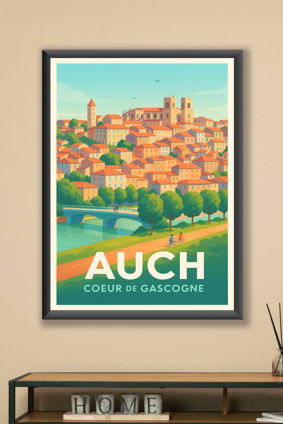 Affiche Auch — Cœur battant de la Gascogne · poster d'art de Auch